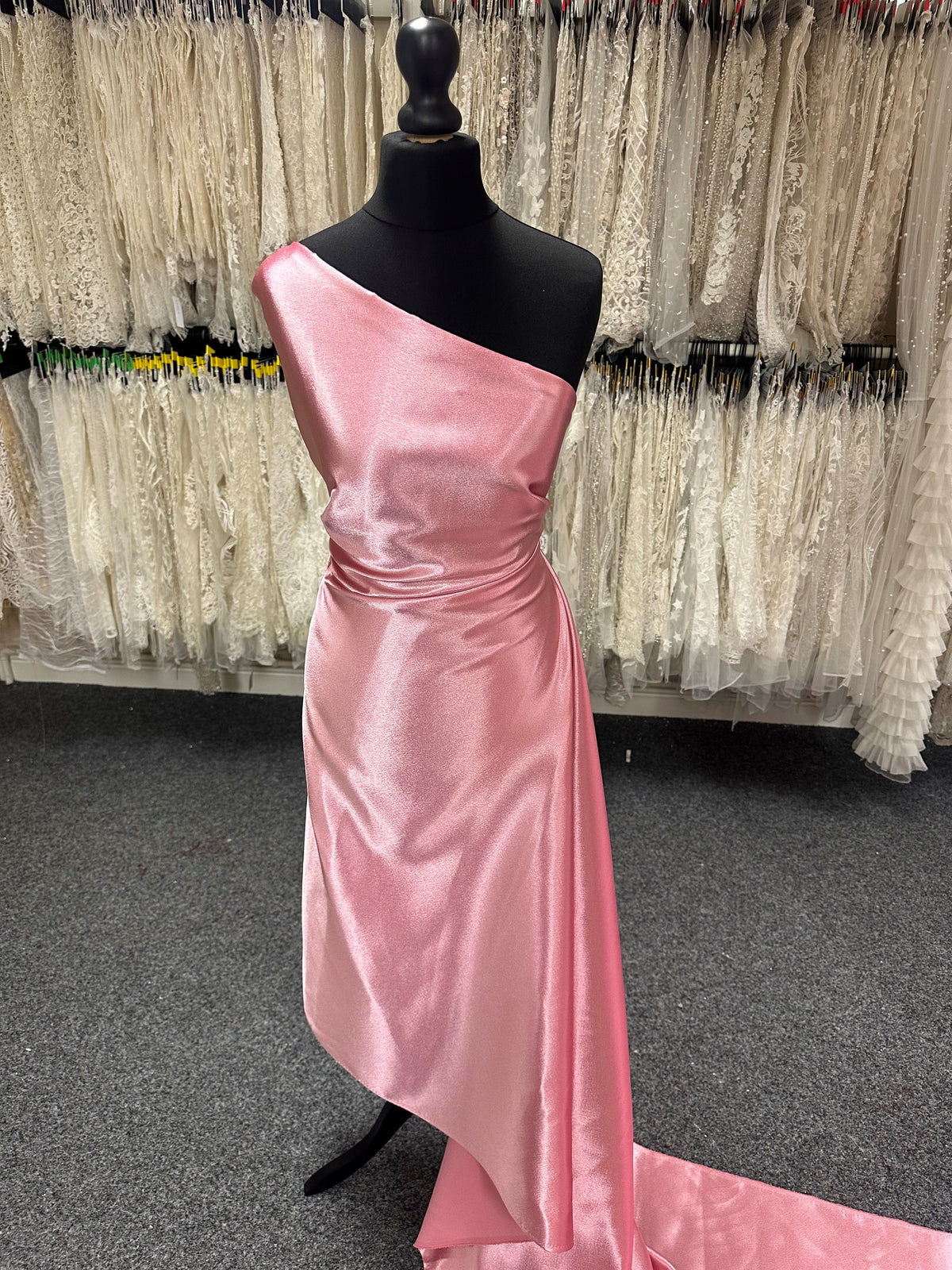 Dusky Pink Polyester Crepe Back Satin - Desire