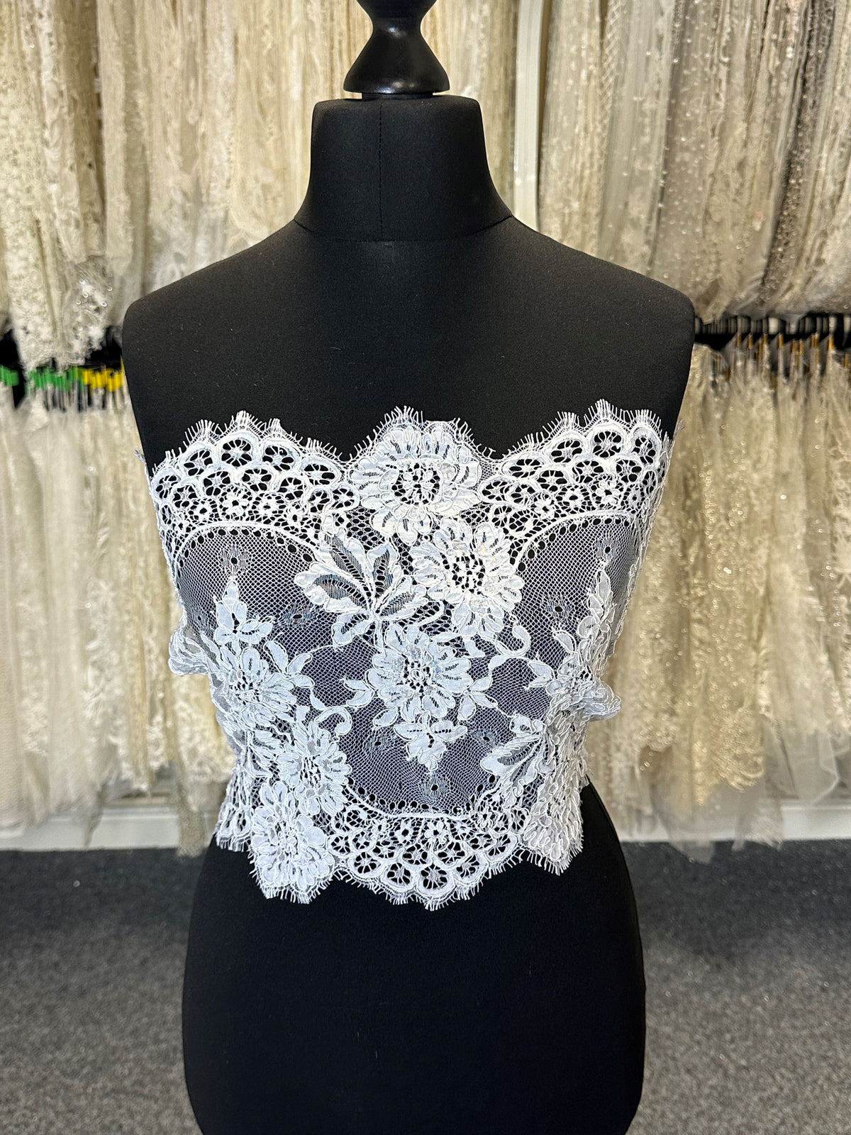 White Corded Lace Trim - Mackenzie