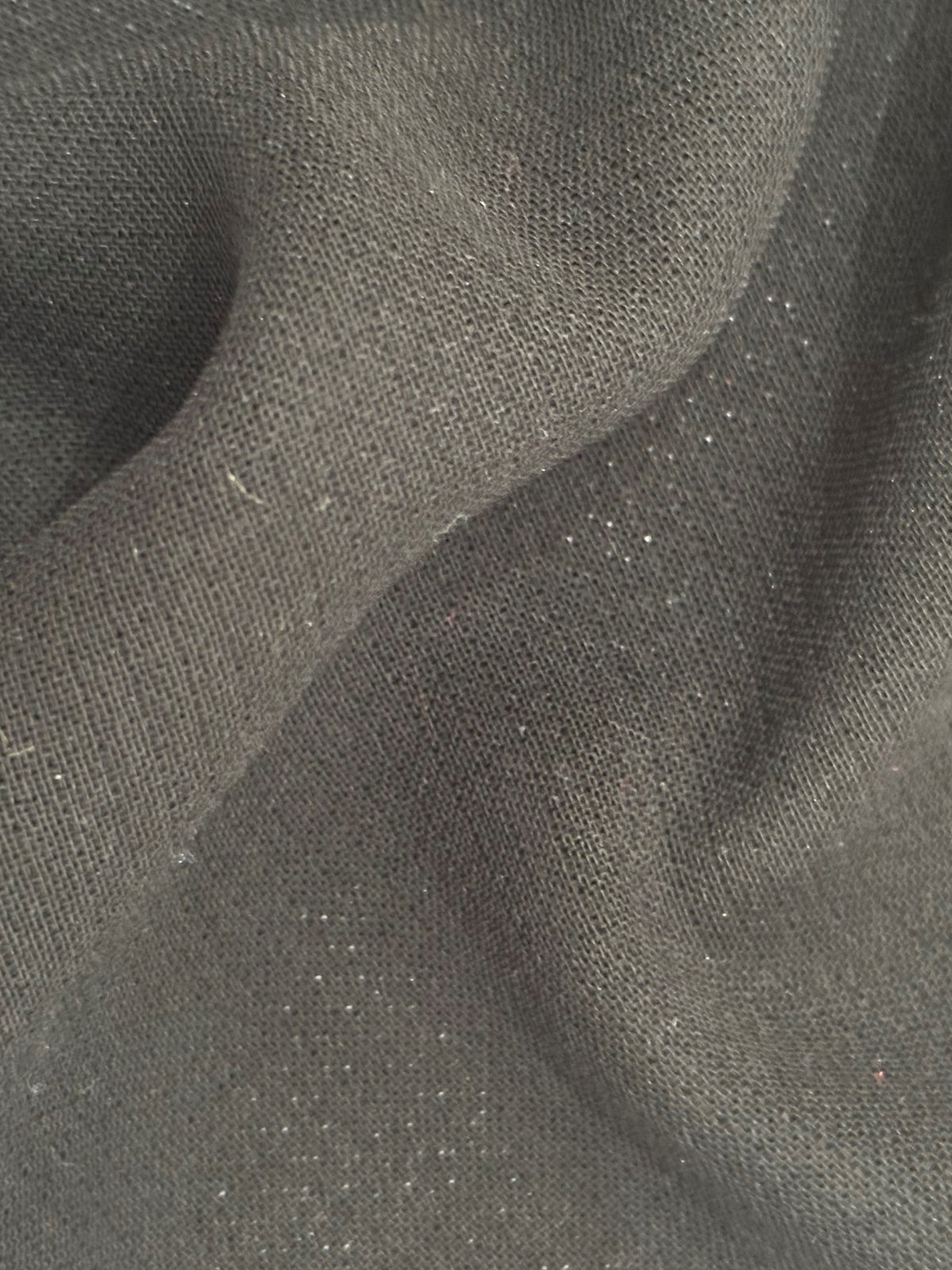 Black Polyester Double Crepe - Lugano