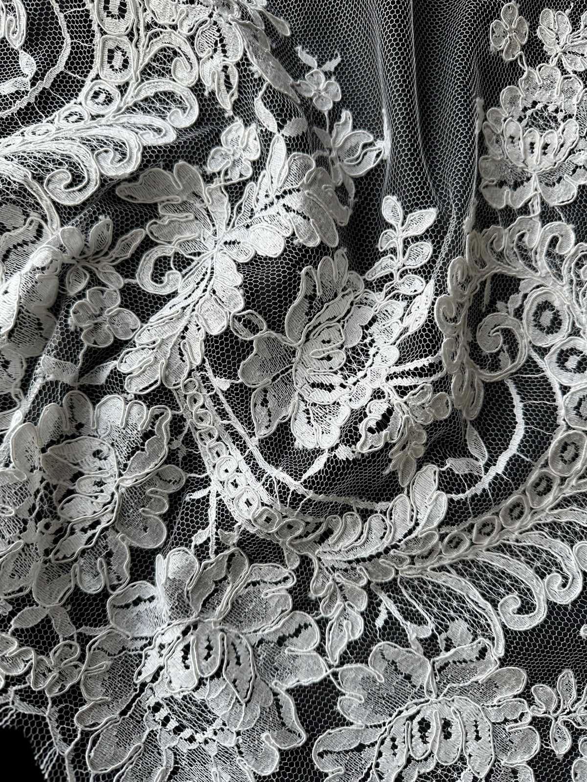 Ivory Corded Chantilly Lace - Zaya