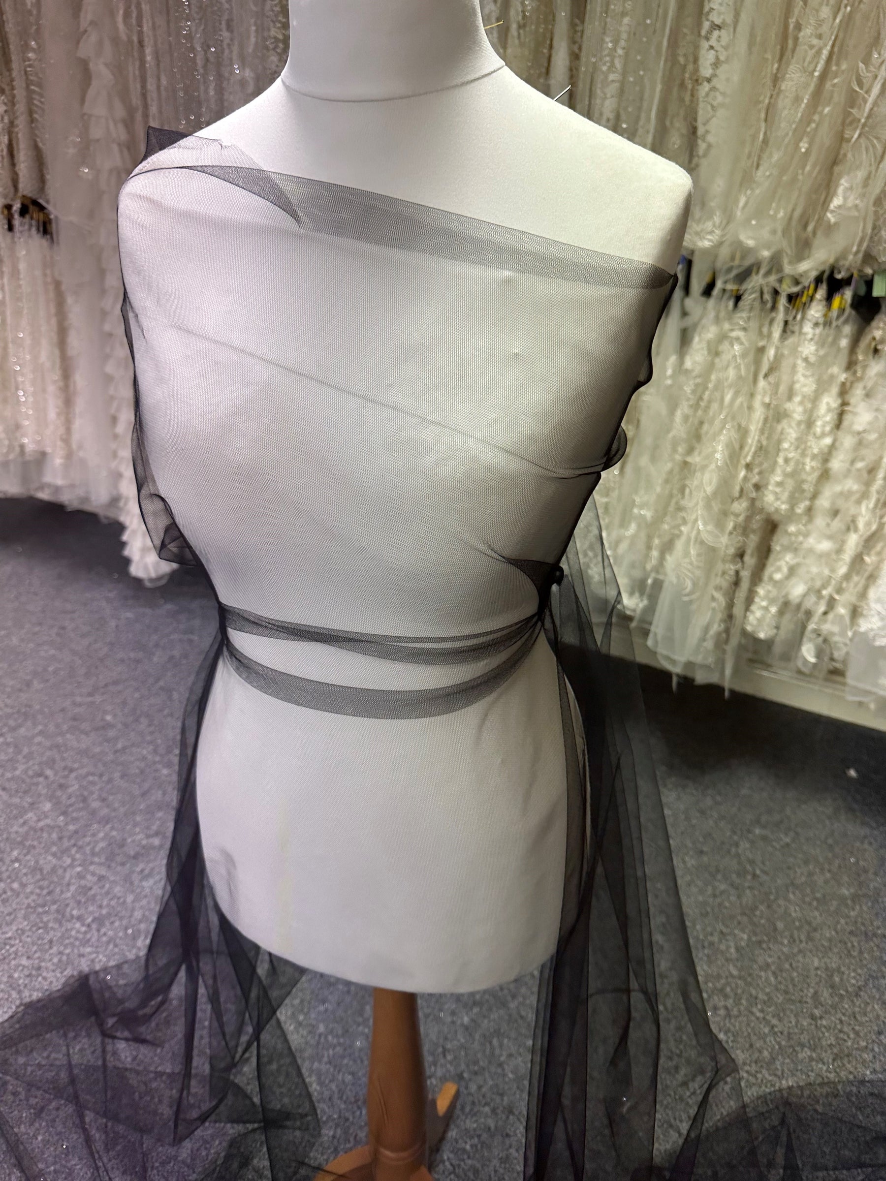 Black Tulle for Veils – Crescendo