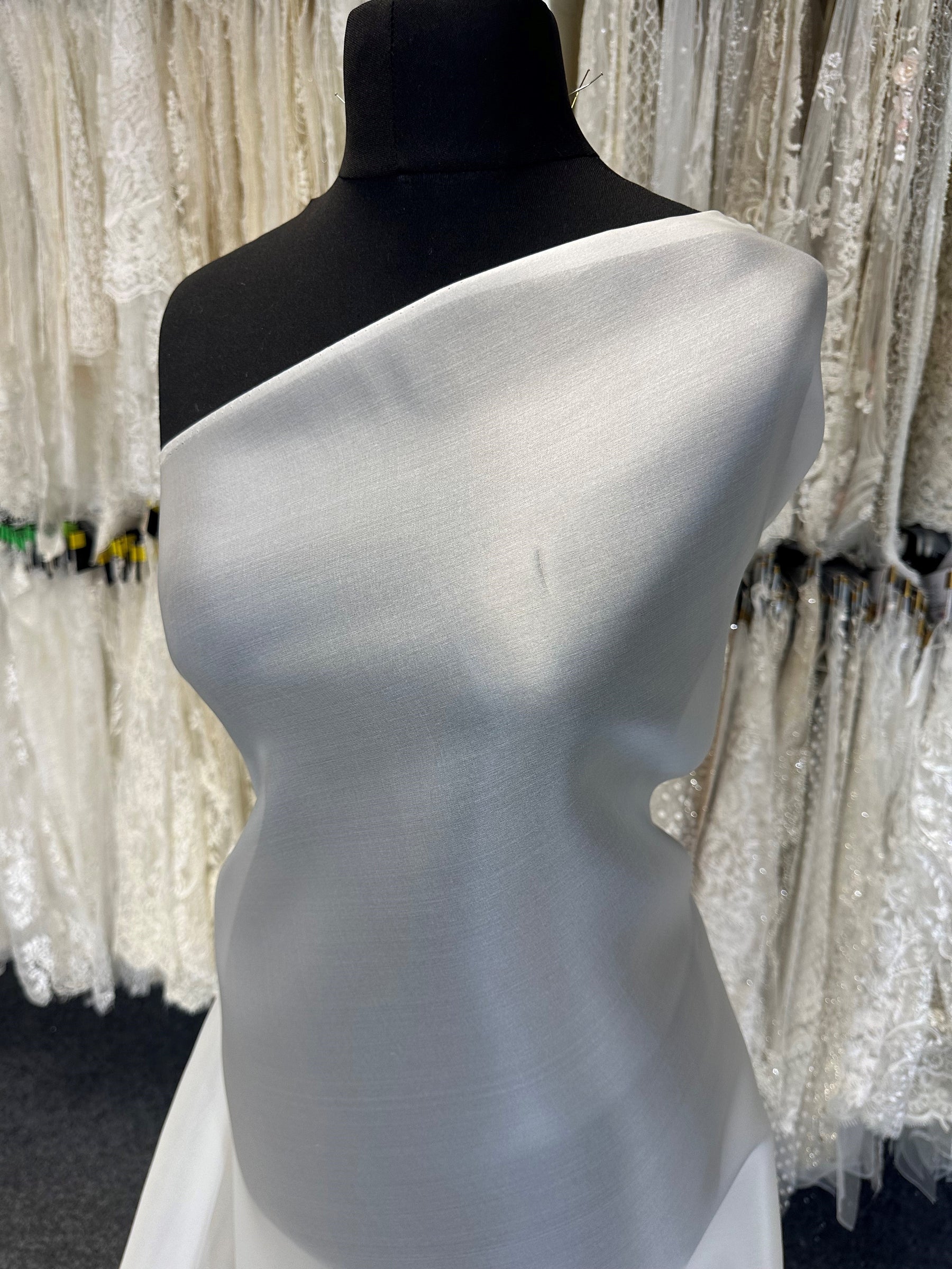 Ivory Silk Organza Satin - Consumption