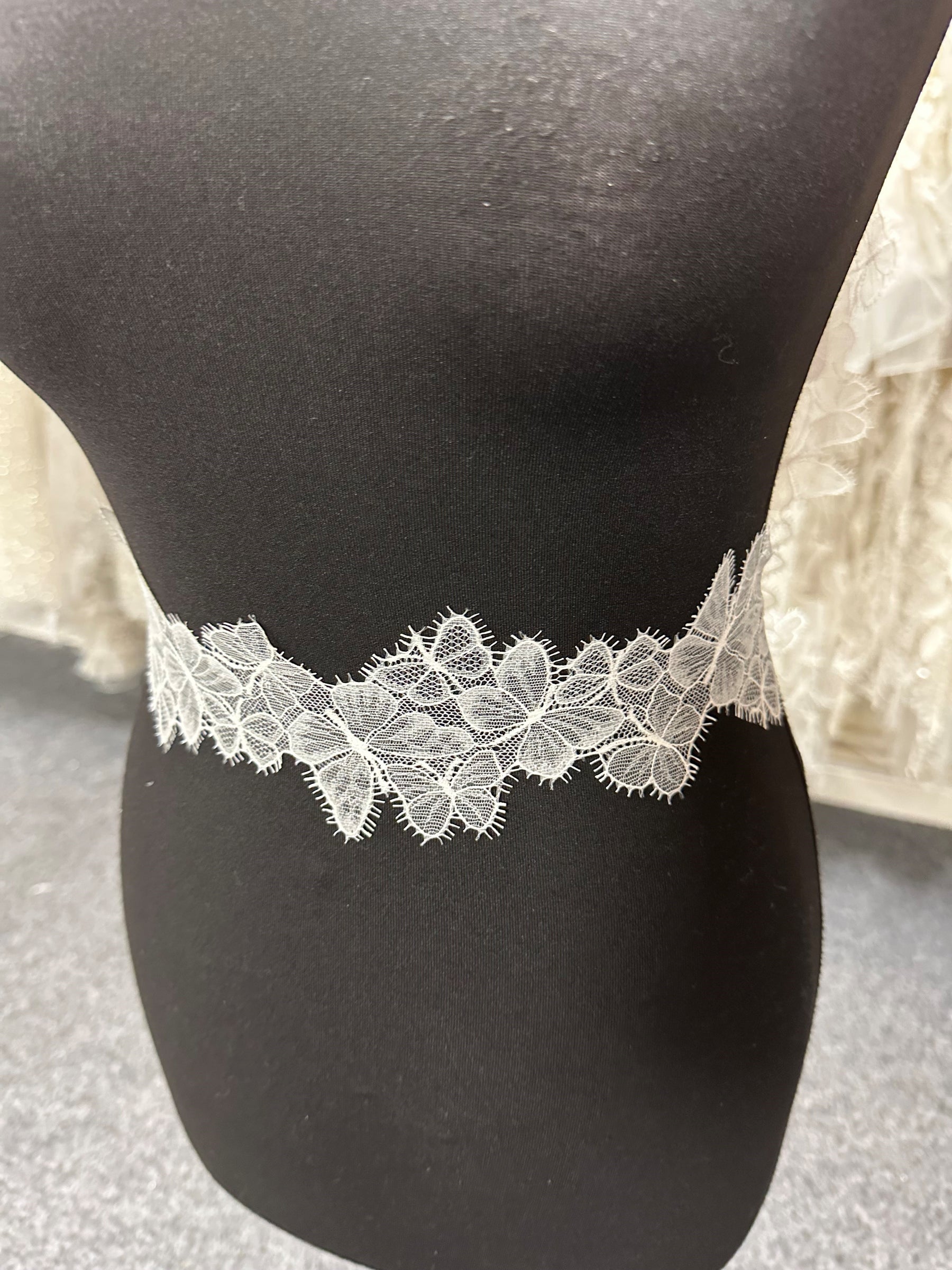 Ivory Butterfly Lace Trim - Mariner