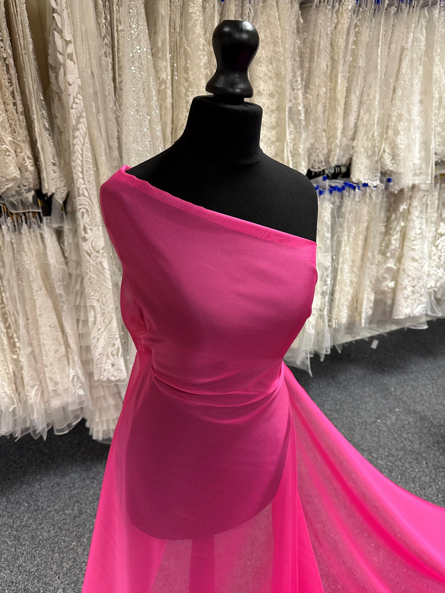 Pink Polyester Chiffon - Honesty