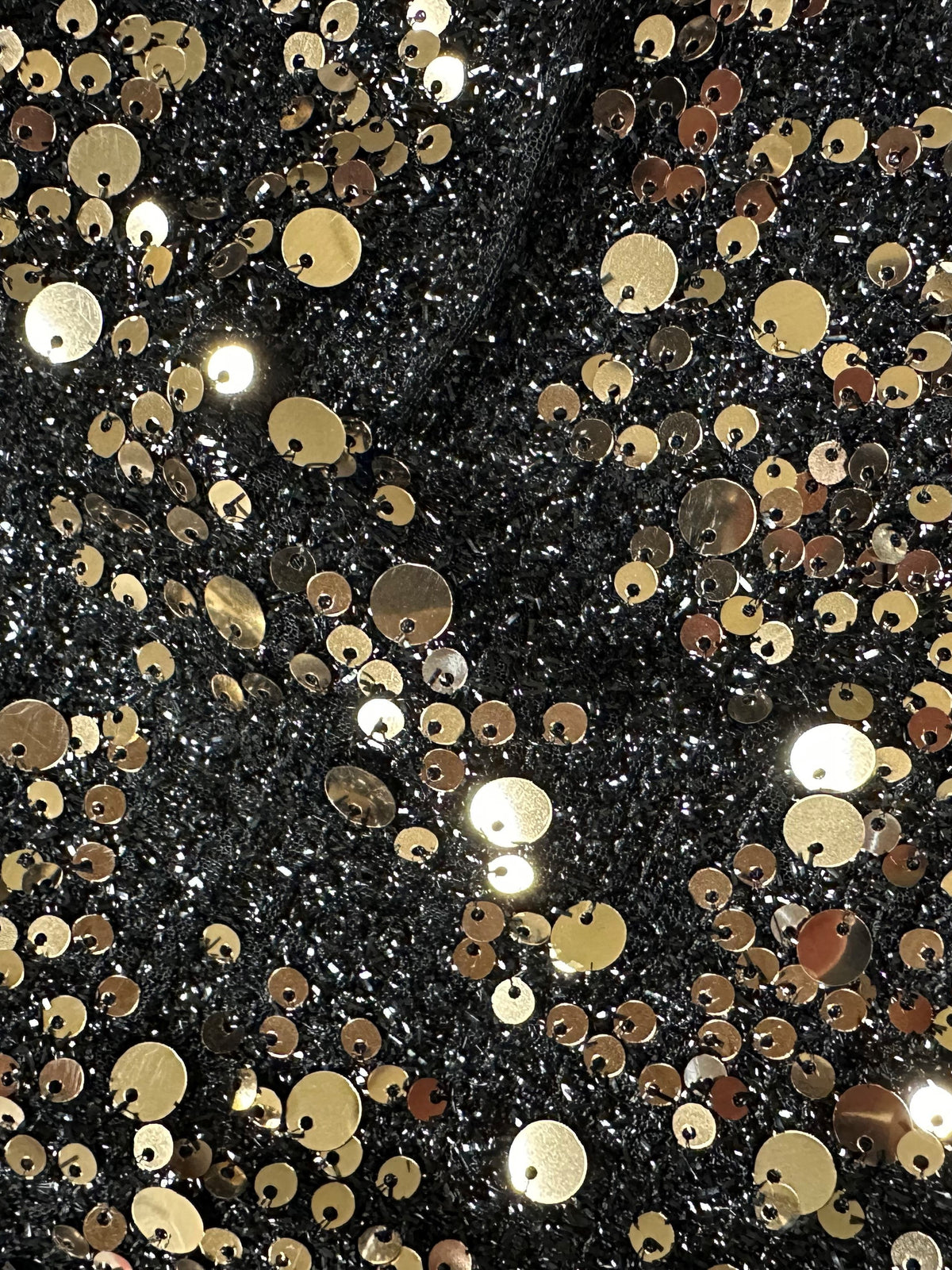 Gold Sequin Embellished Mesh - Casablanca