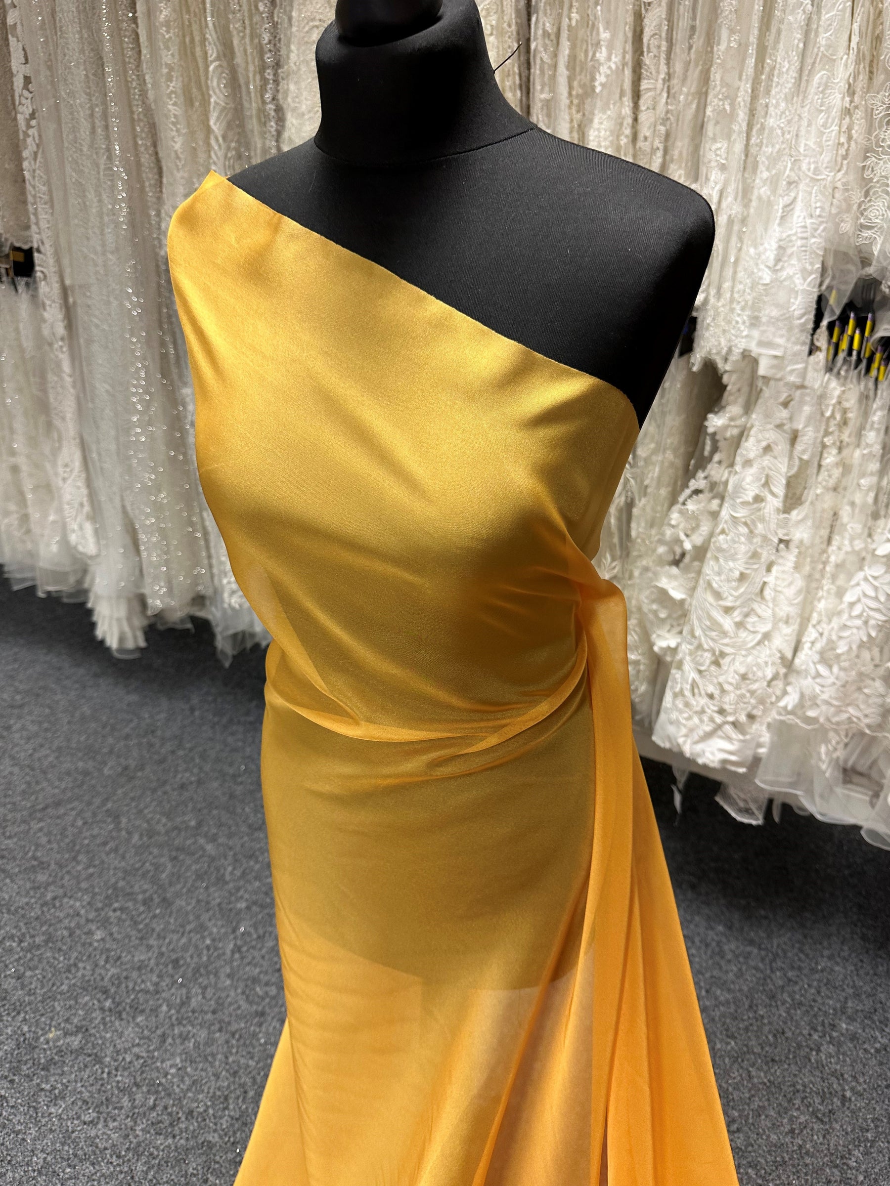 Saffron Polyester Chiffon - Honesty
