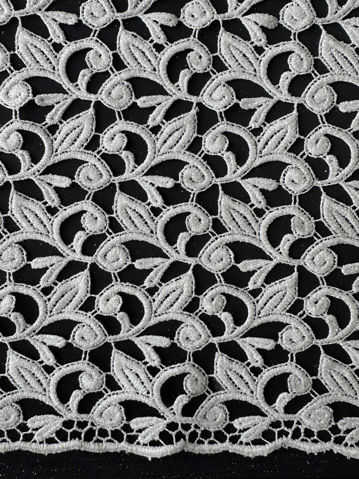 Ivory Glitter Guipure Lace - Isla (CF)