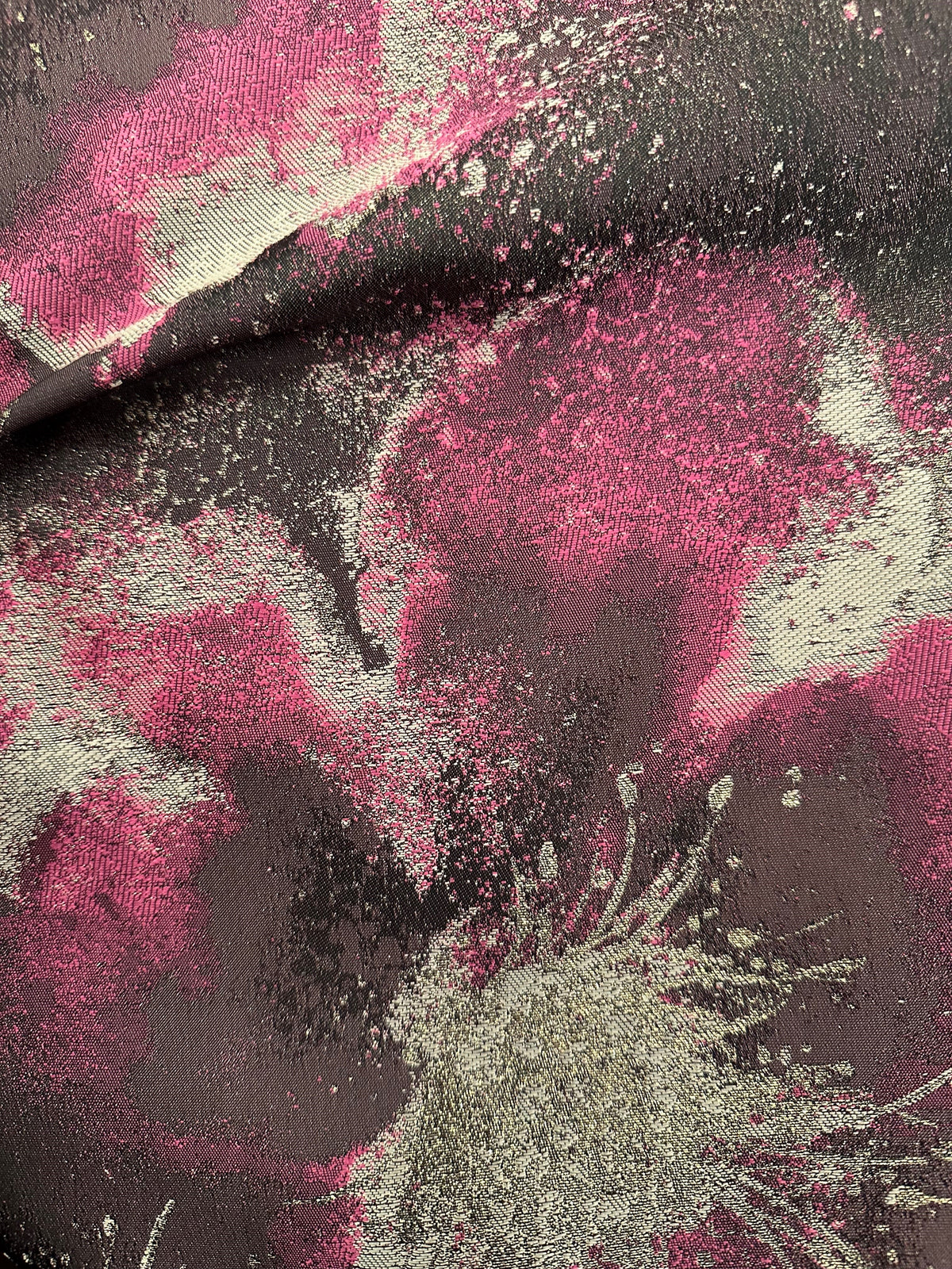 Purple & Gold Lurex Jacquard - Catherine (CF)