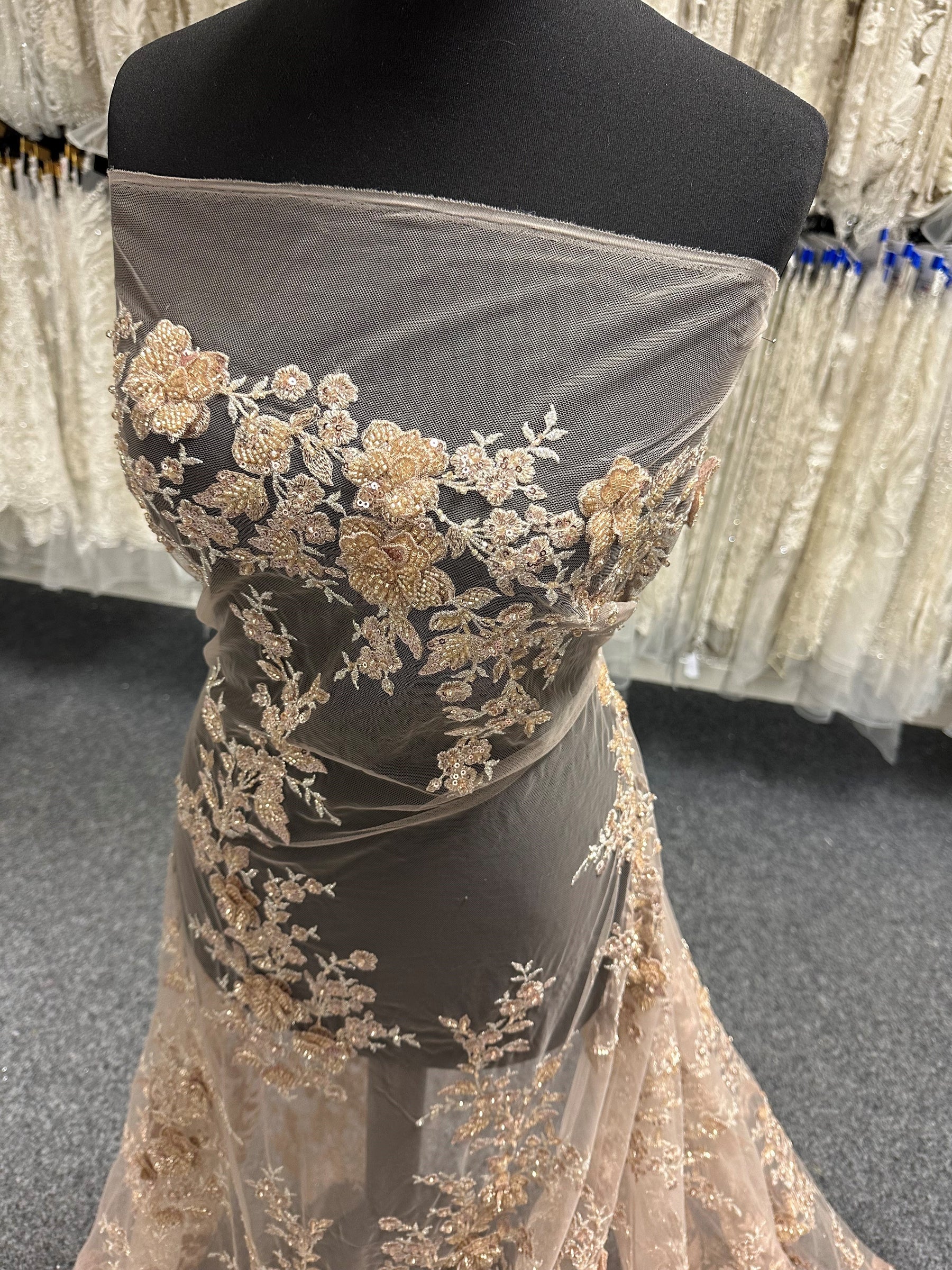 Gold Beaded Lace - Dillon