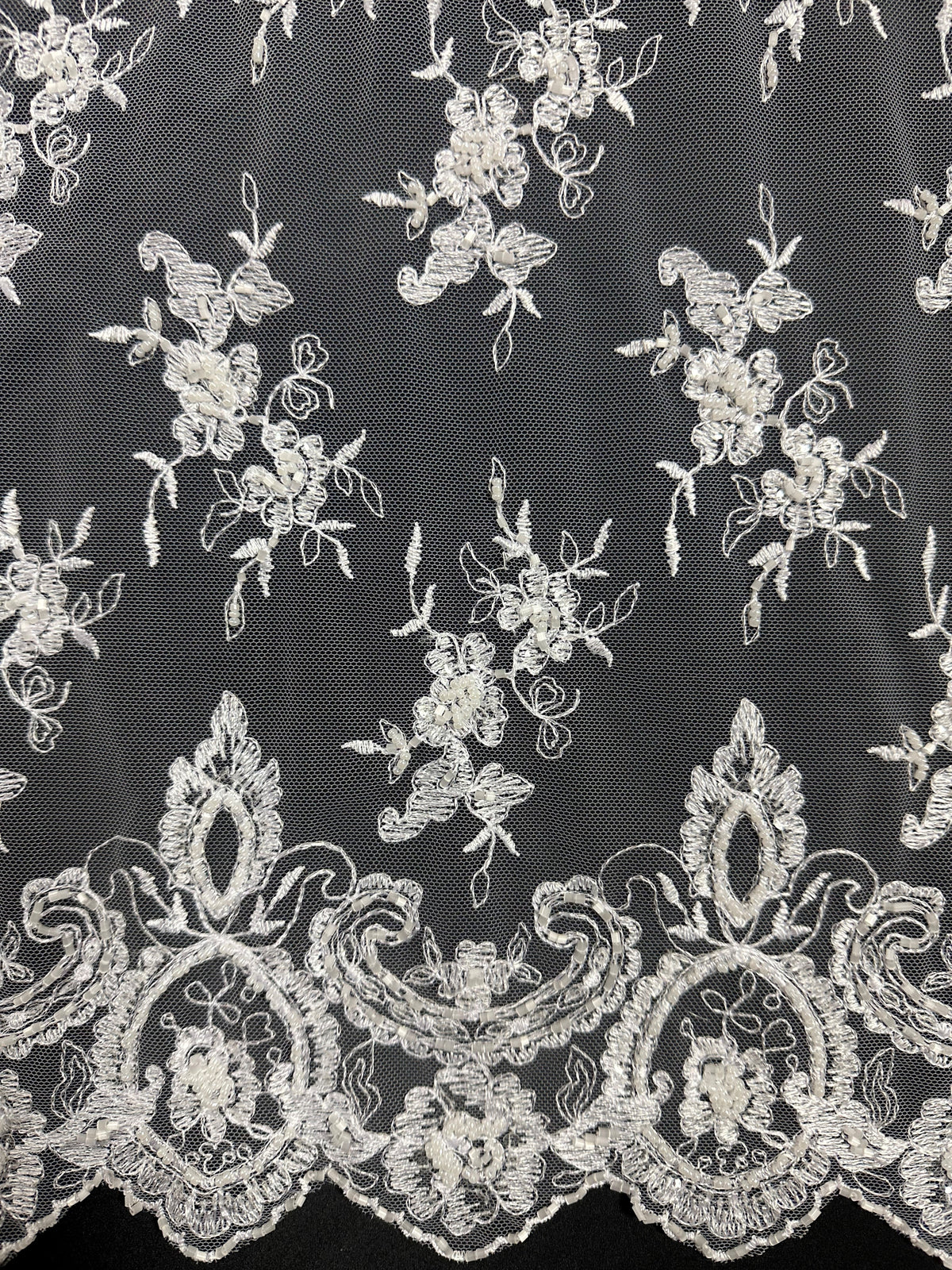 White Beaded Lace - Sappy