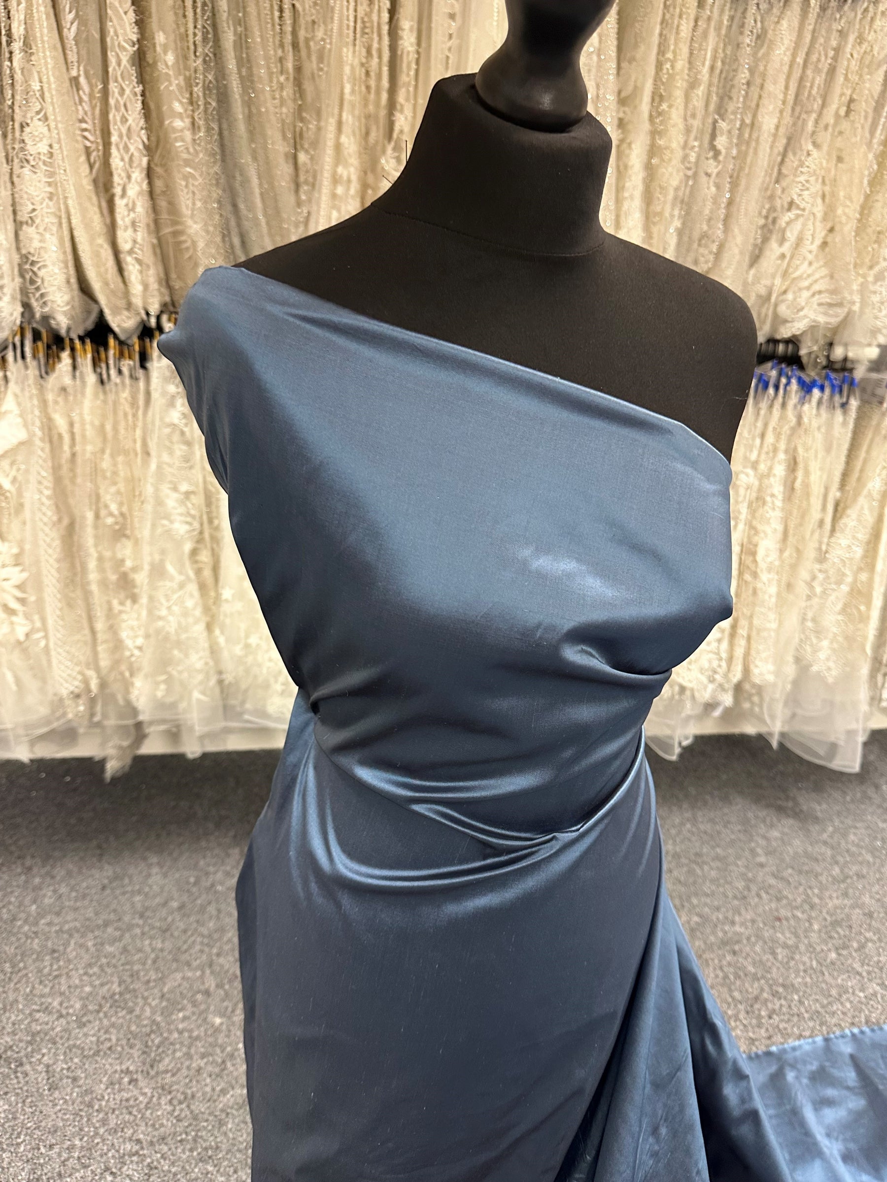 Mineral Blue Silk Dupion - Masquerade