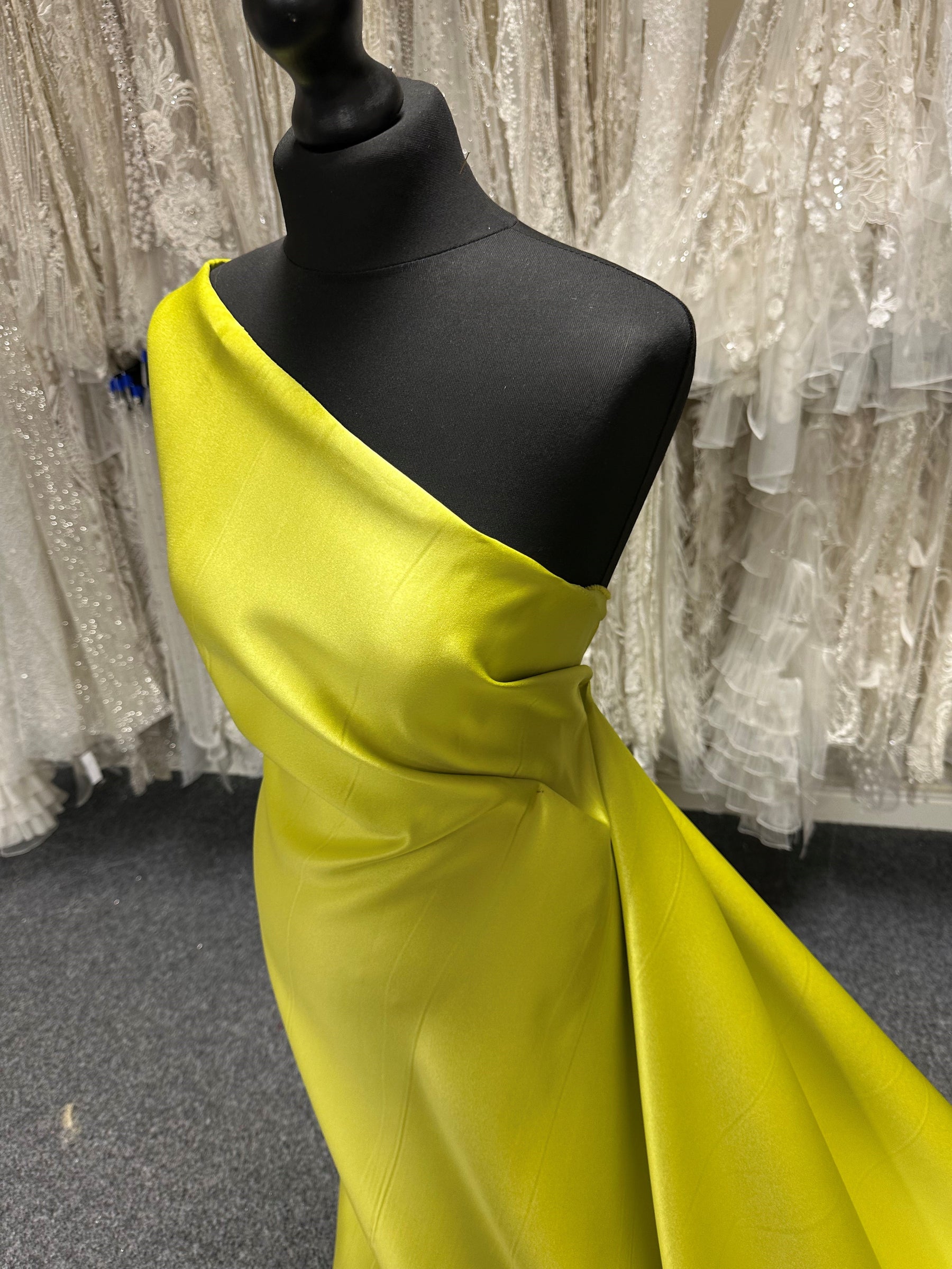 Chartreuse Polyester Duchess Satin - Contessa