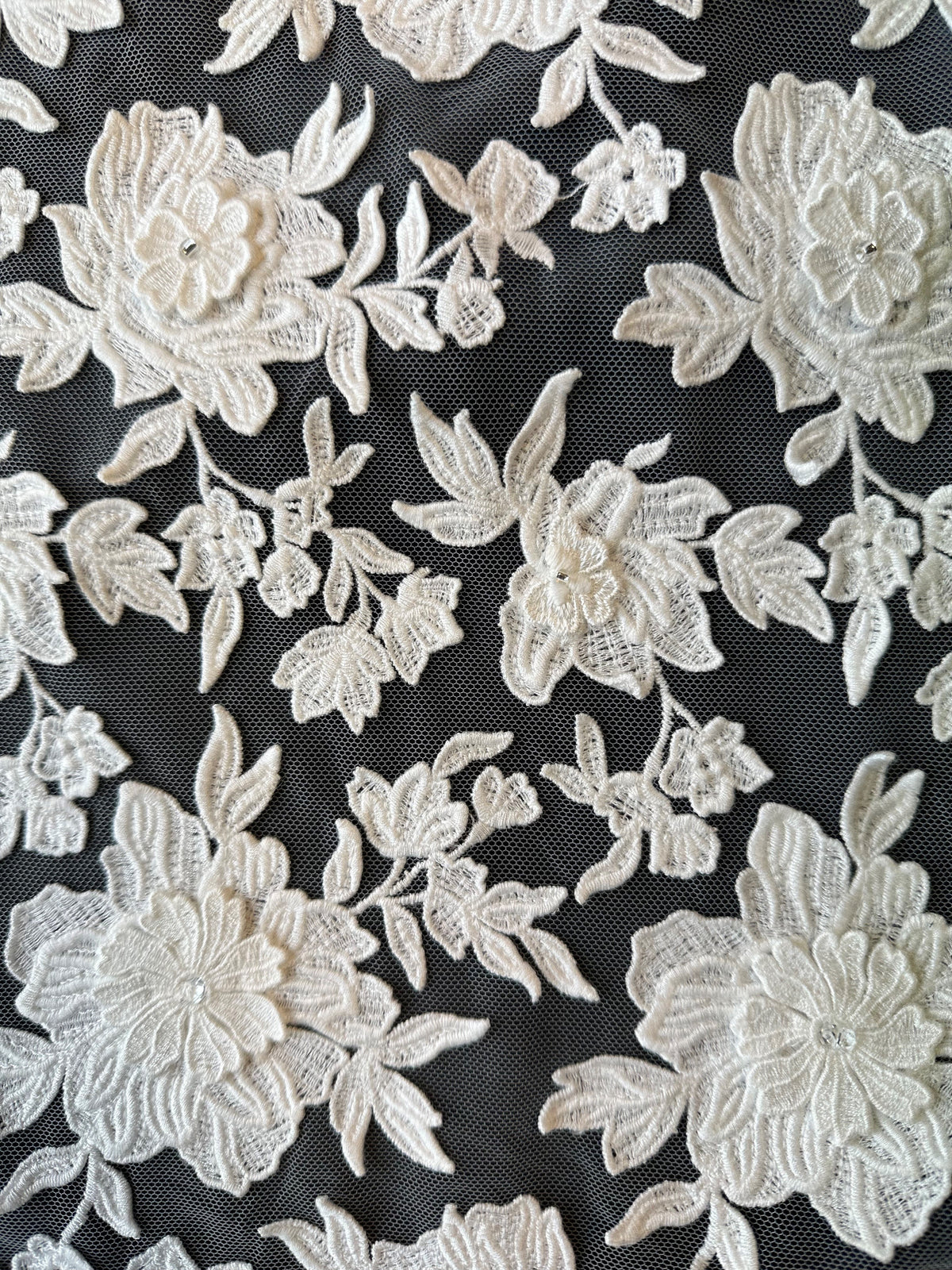 Ivory Embroidered Lace - Fonda