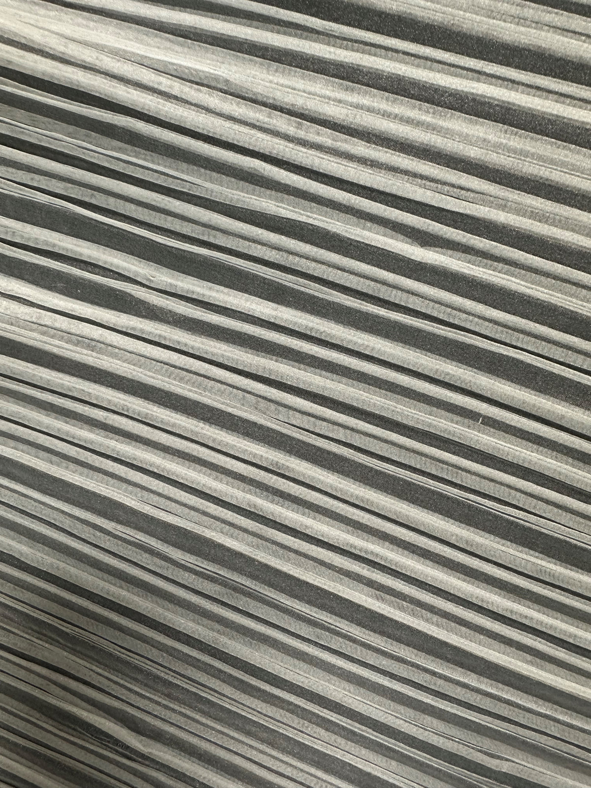 Ivory Pleated Polyester Organza - Flirtation