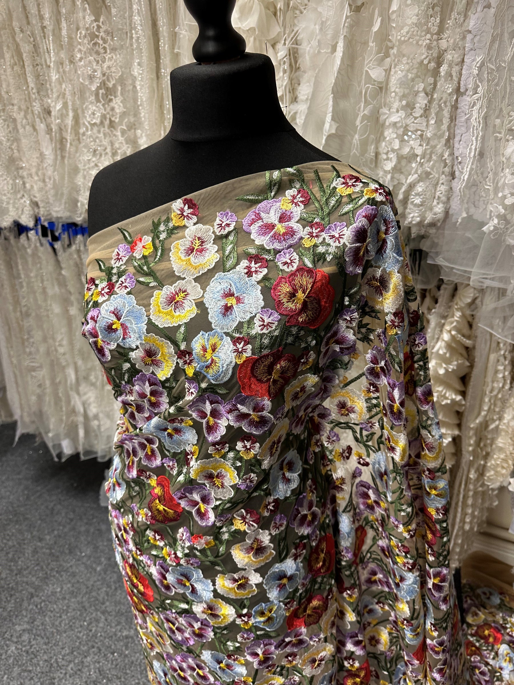 Multi-colored Embroidered Lace - Cody