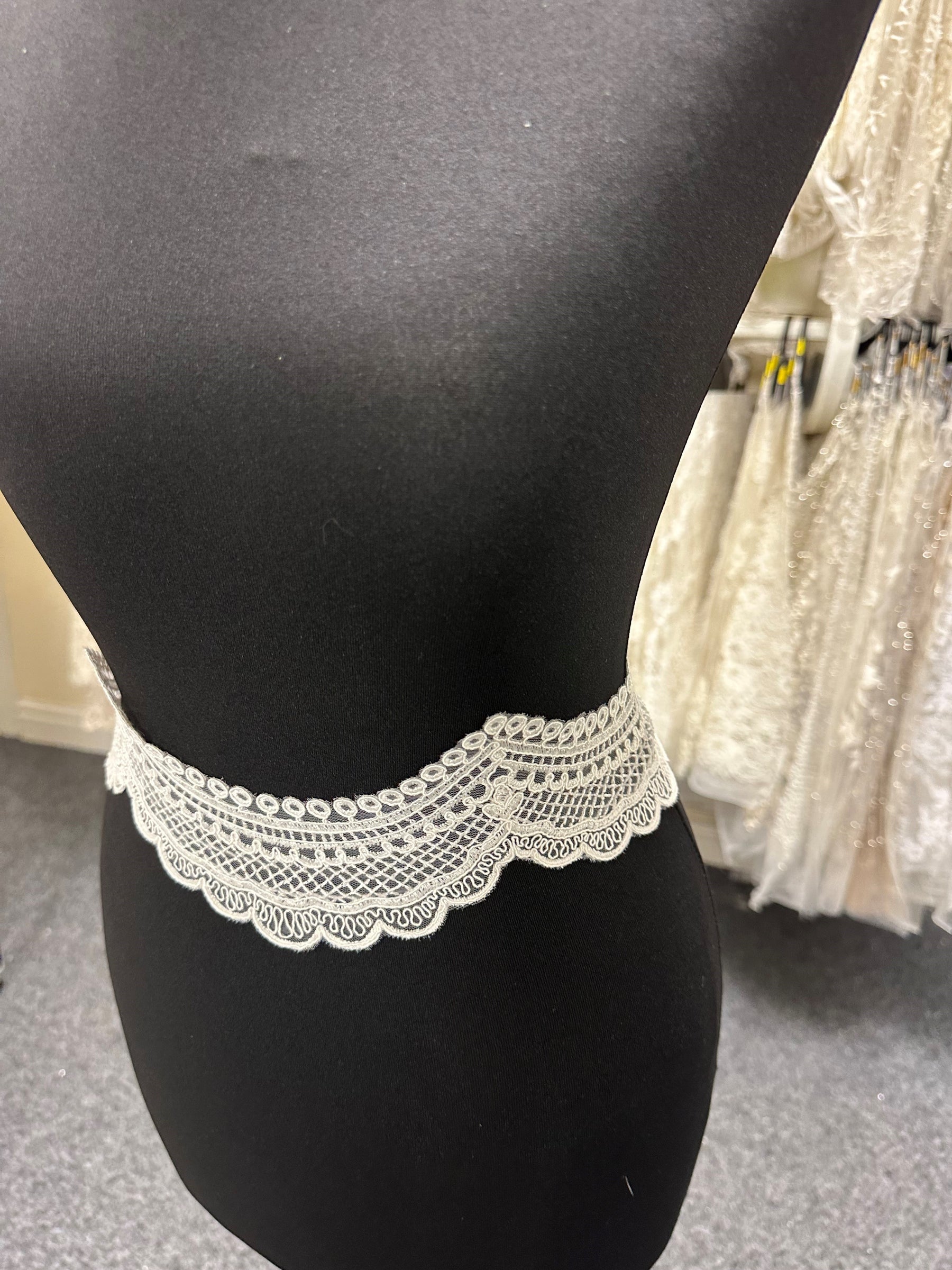 Ivory Corded Lace Trim - Elodea