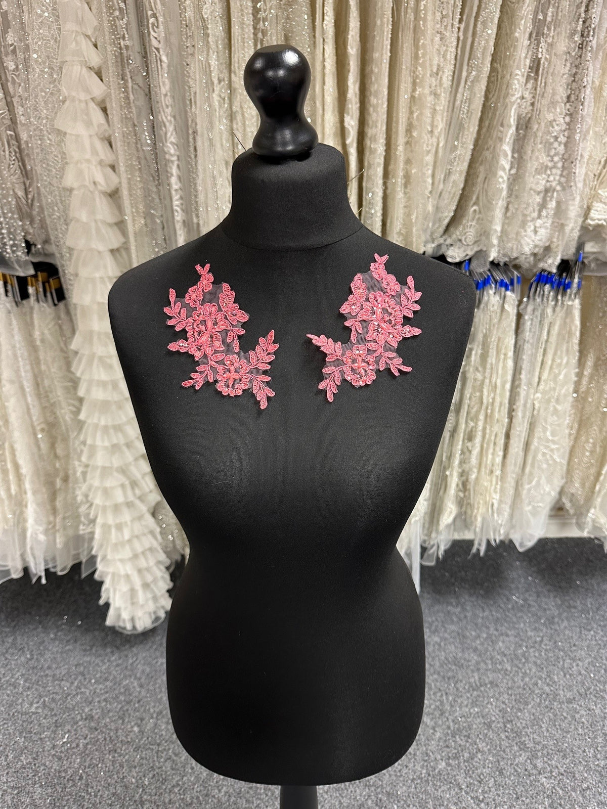Pink Beaded Lace Appliques - Noisy