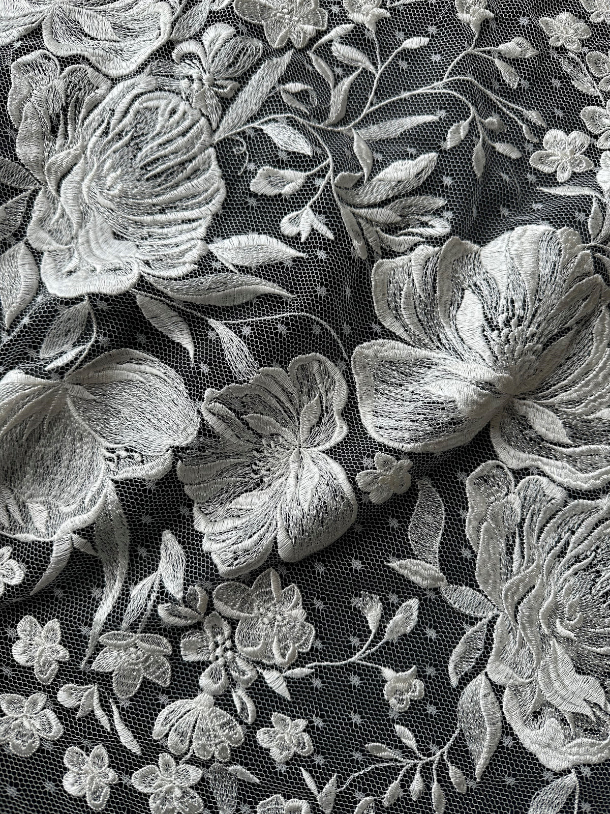 Ivory Italian Embroidered Lace - Landry