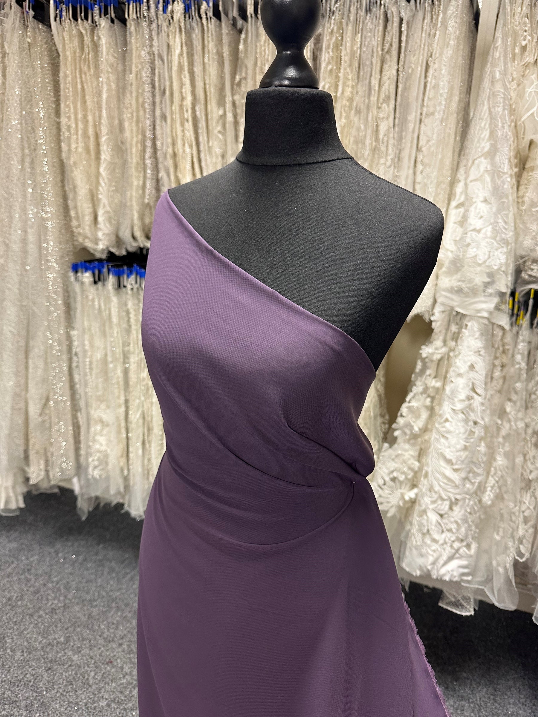 Aubergine Polyester Chiffon Fabric - Serendipity