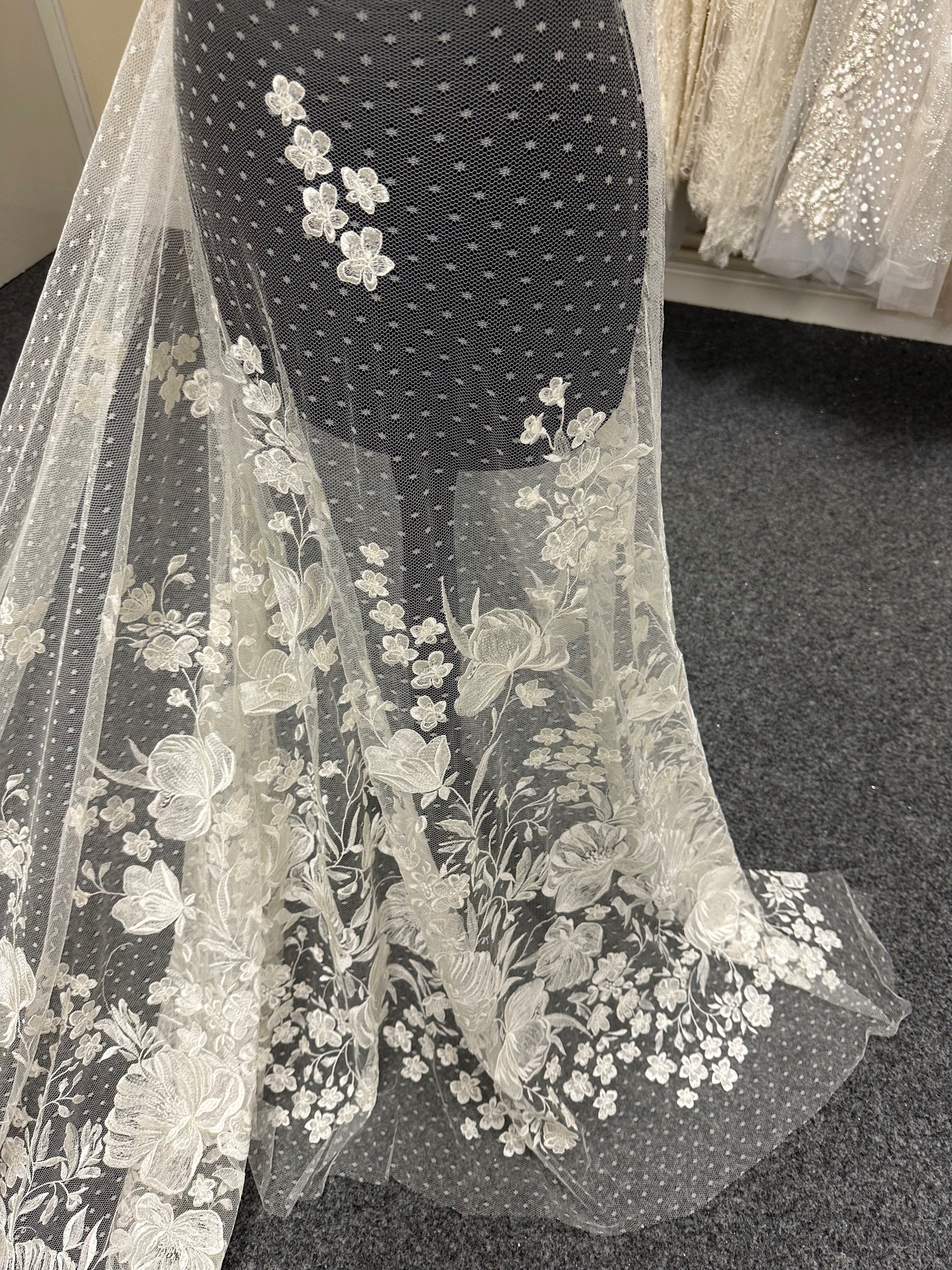 Ivory Italian Embroidered Lace - Landry