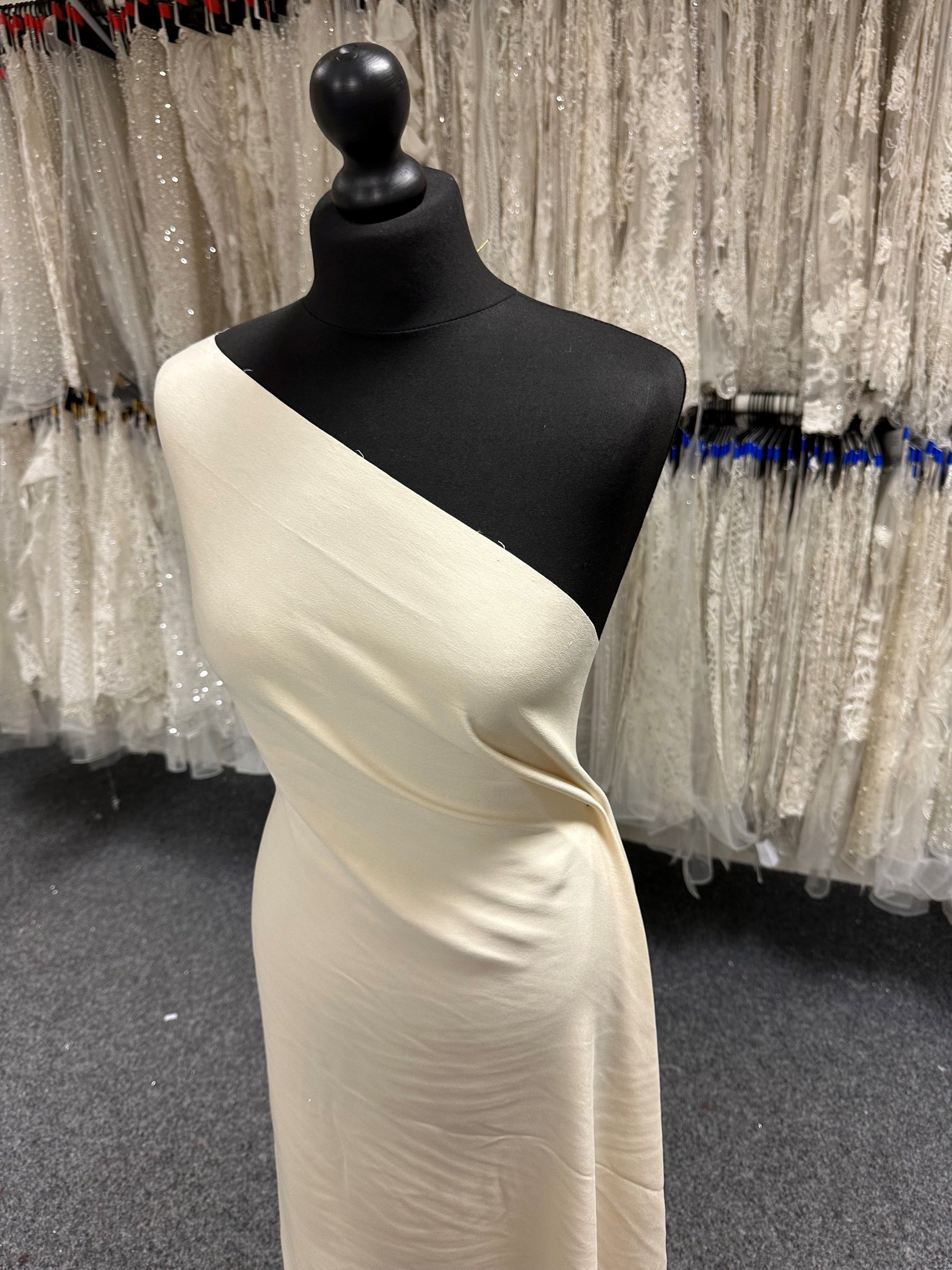 Cream Silk Double Crepe - Temptation