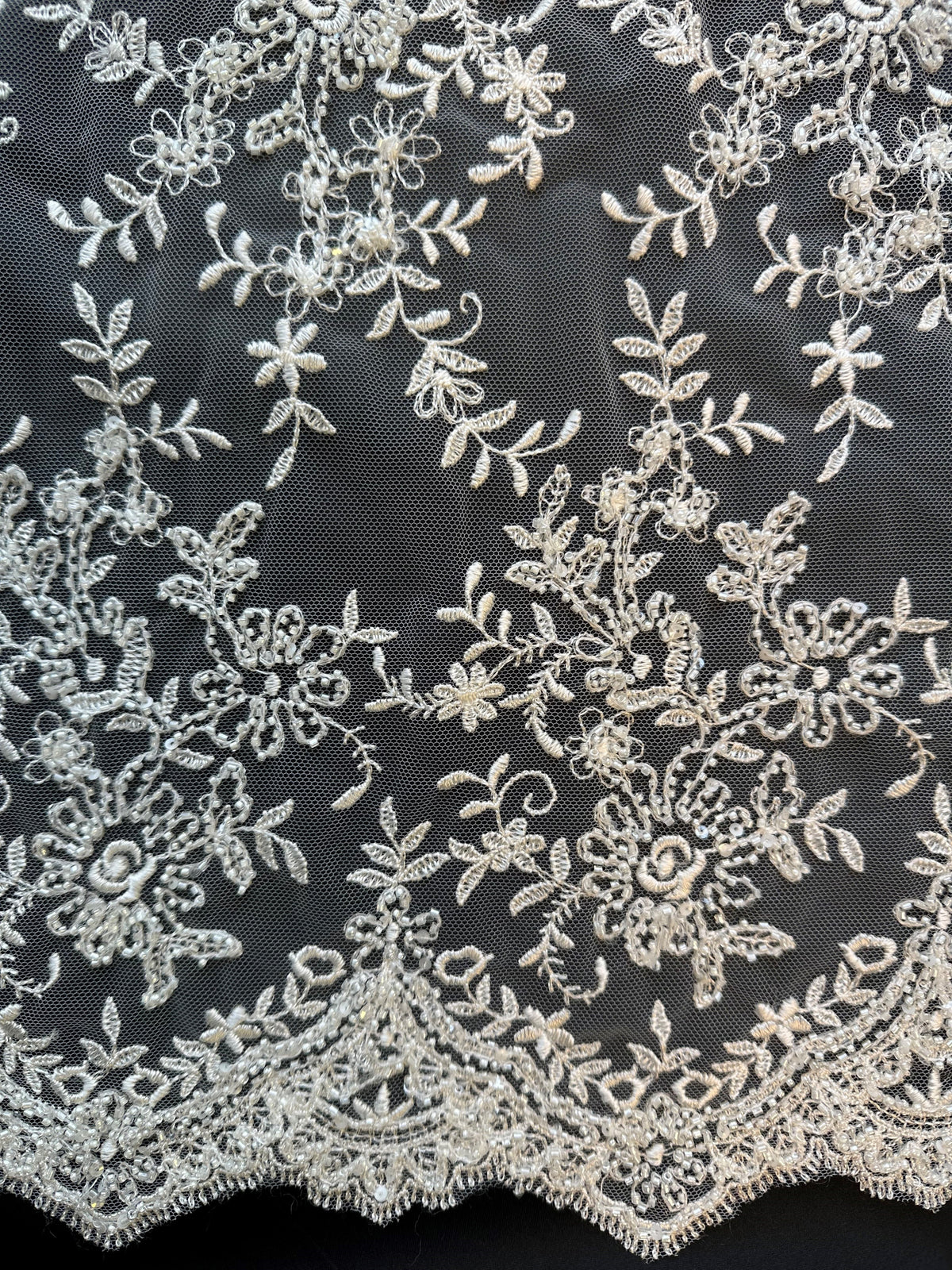 Ivory Beaded Lace - Hada