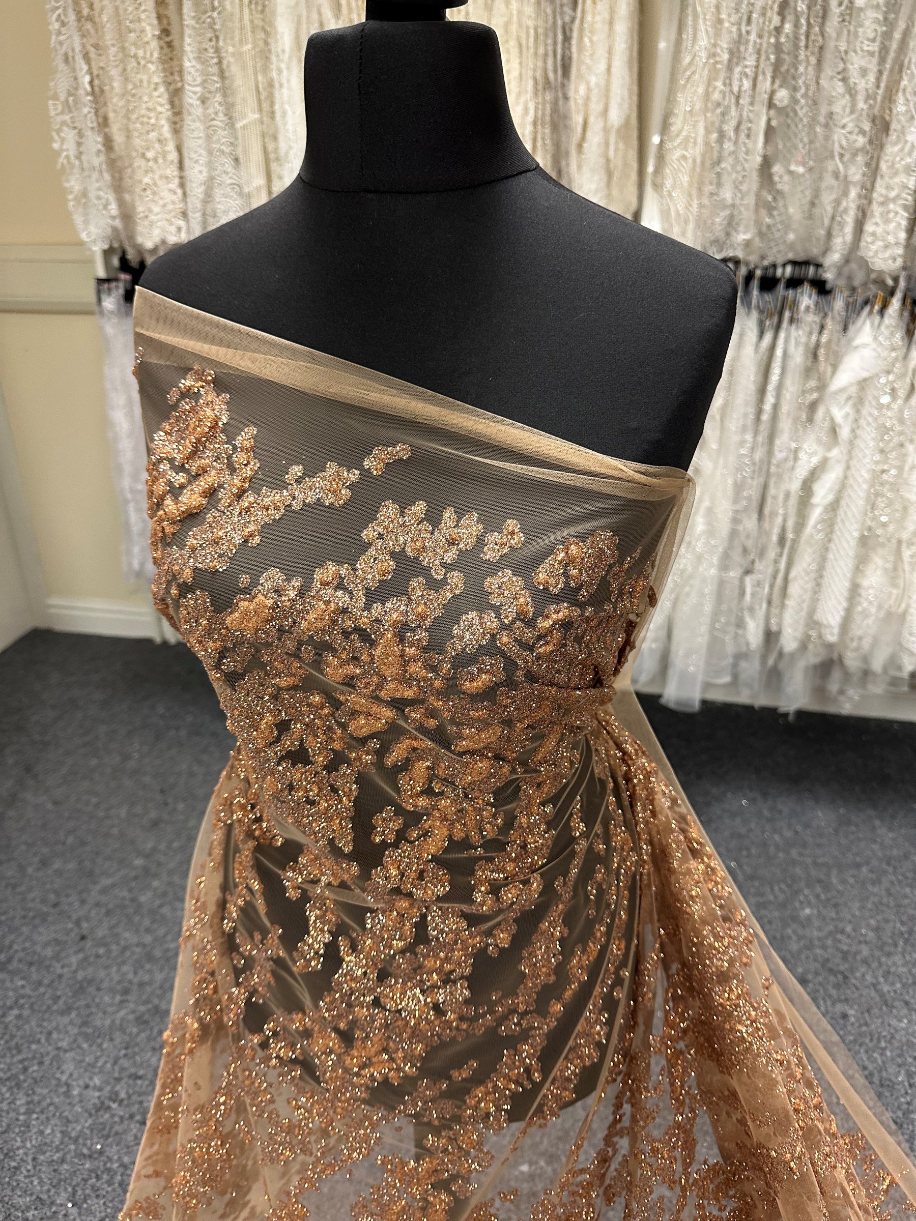 Bronze Glitter Tulle - Colby