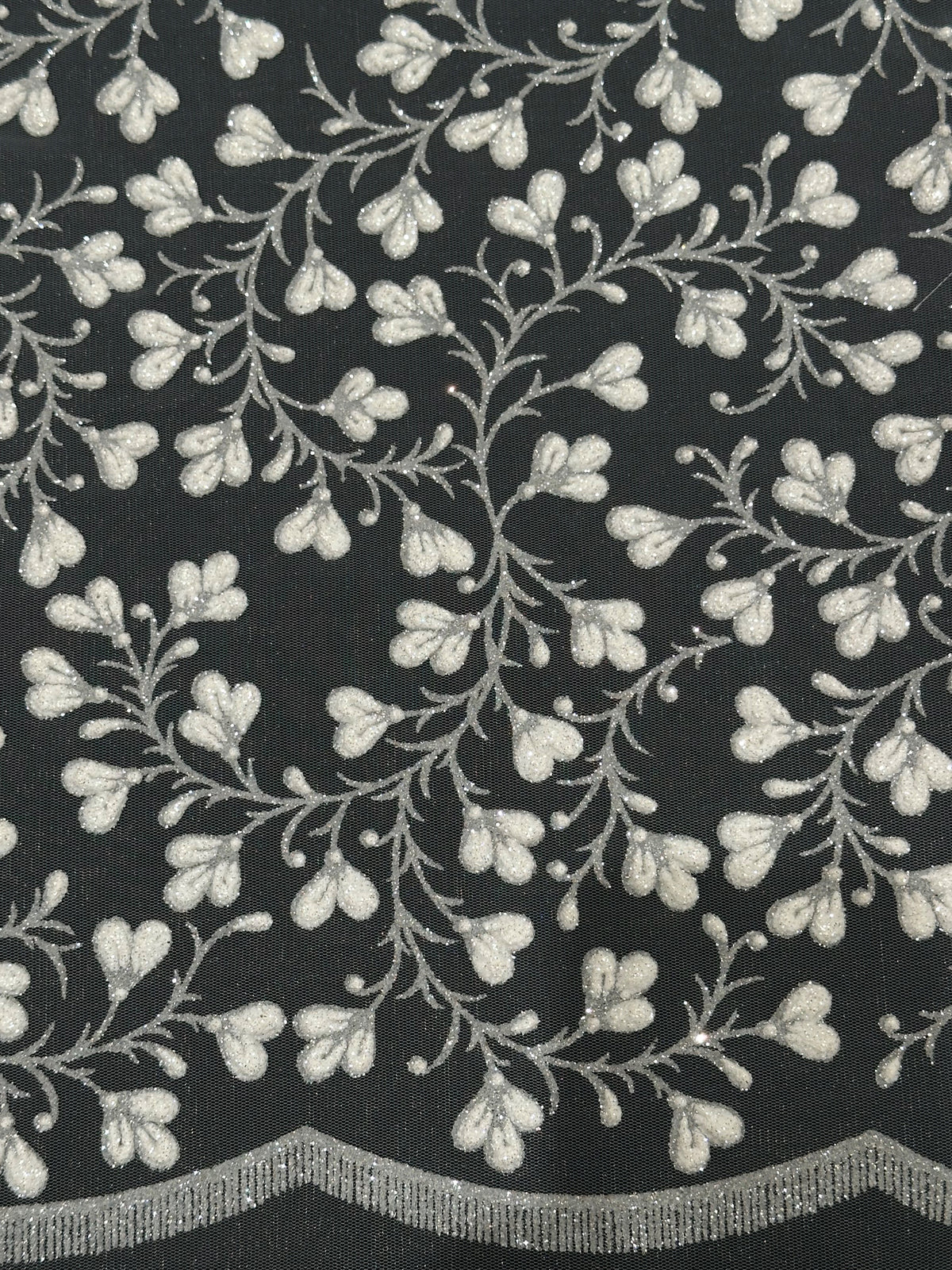 Ivory Glitter Puff Lace - Kira (CF)