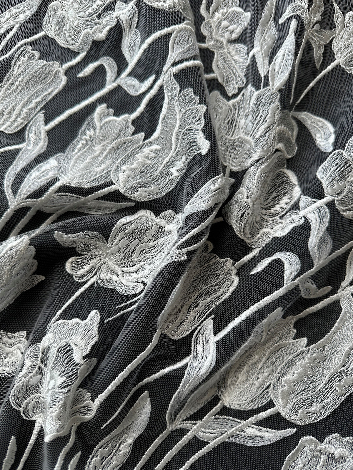 Ivory Italian Embroidered Lace - Sammie