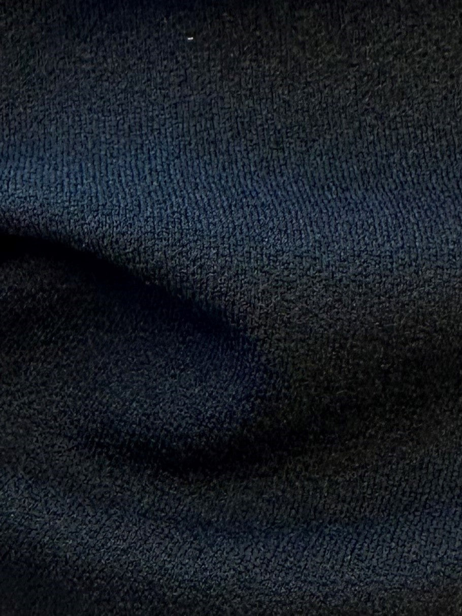 Black Stretch Scuba Crepe - Farne