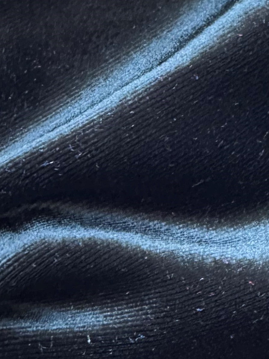 Black Stretch Silk Velvet - Carlotta (CF)