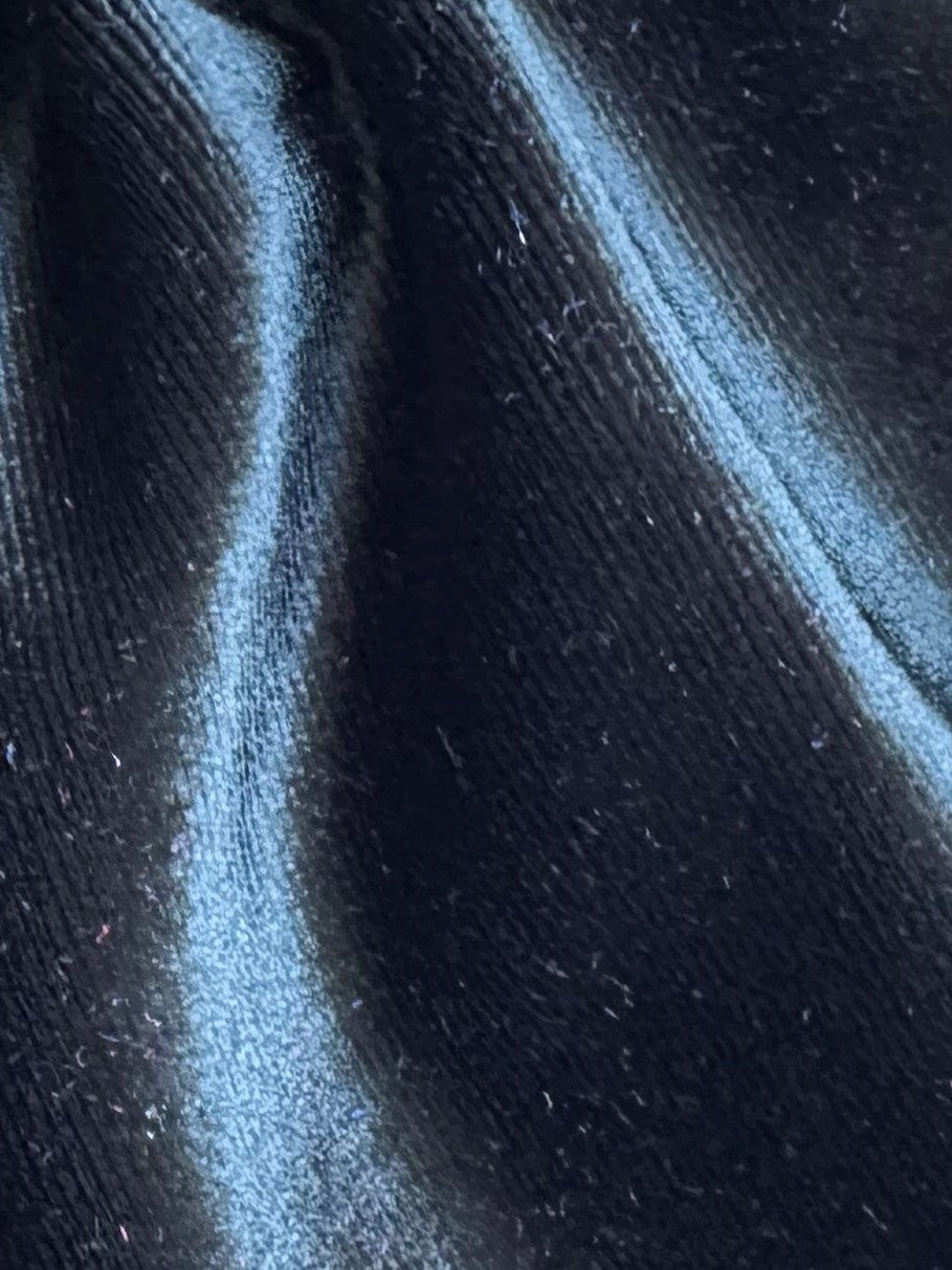 Black Stretch Silk Velvet - Carlotta (CF)