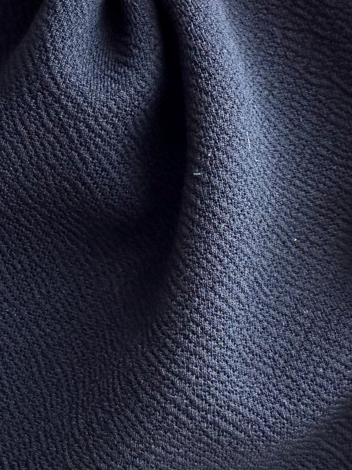 Black Stretch Polyester Heavy Crepe - Suzette