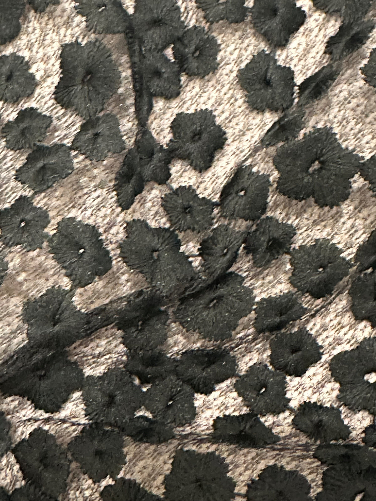 Black Embroidered Flower Lace - Madcap