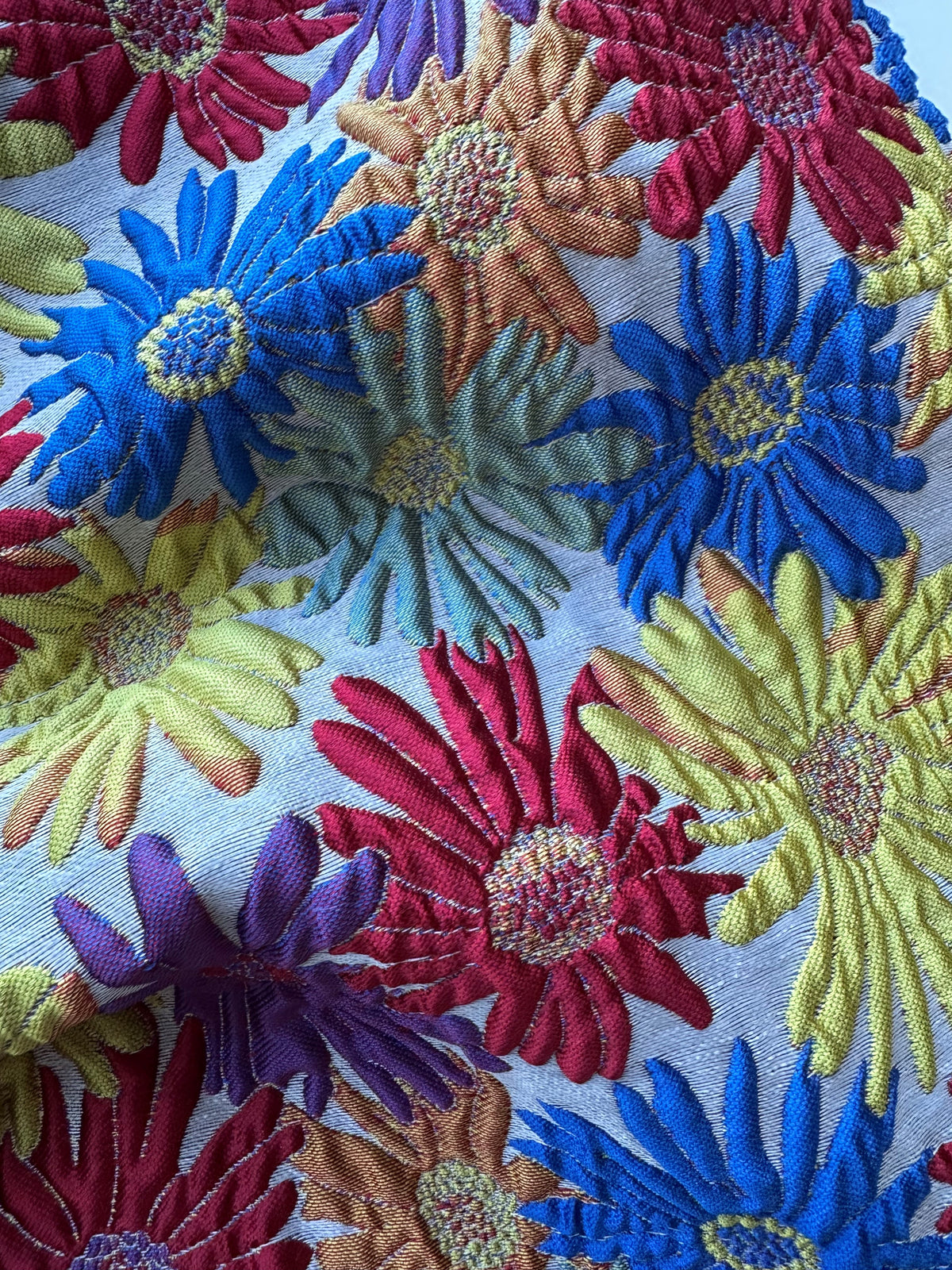 Multicoloured Jacquard Floral Brocade - Native