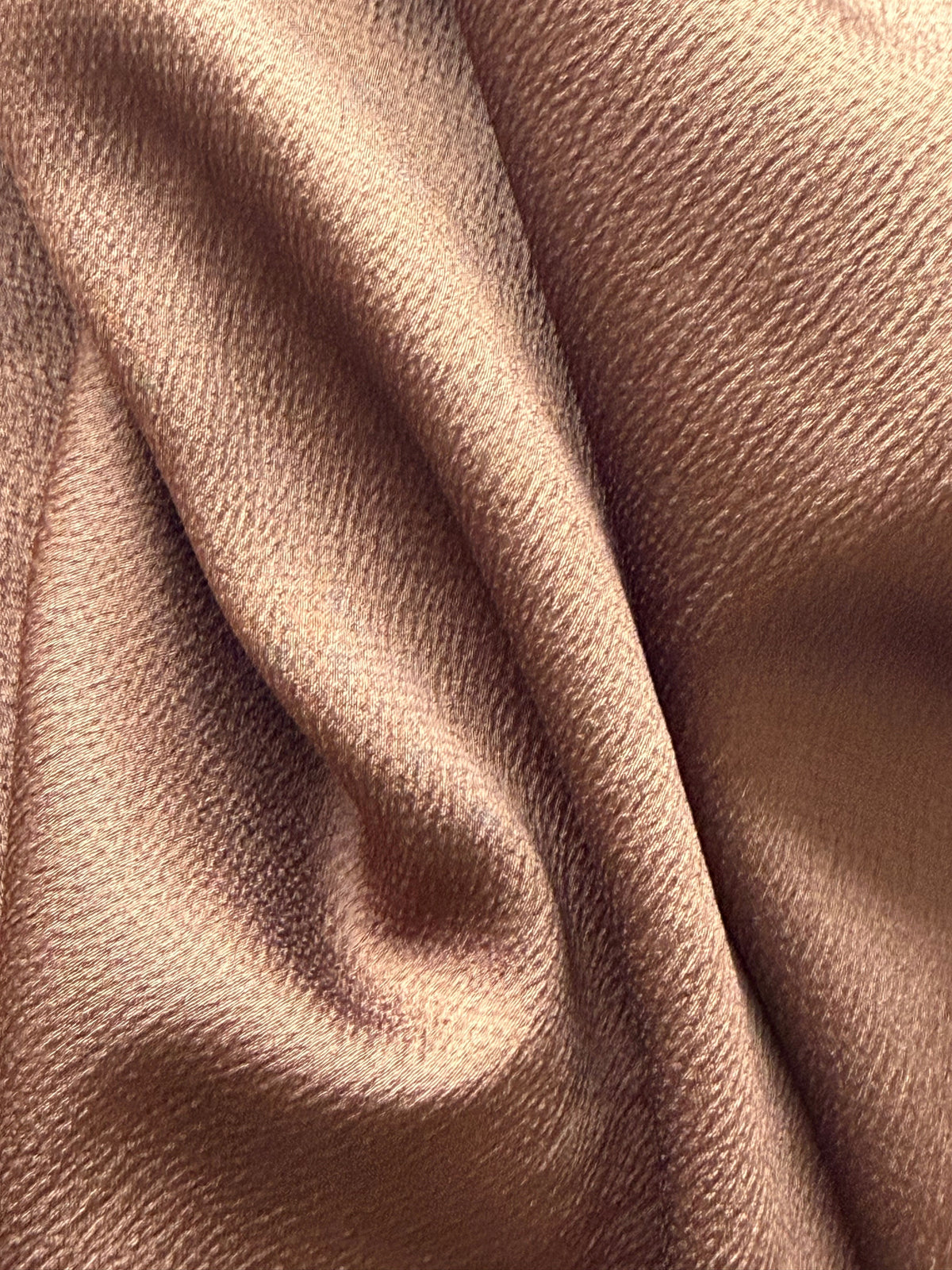 Brown Polyester Crepe - Temple