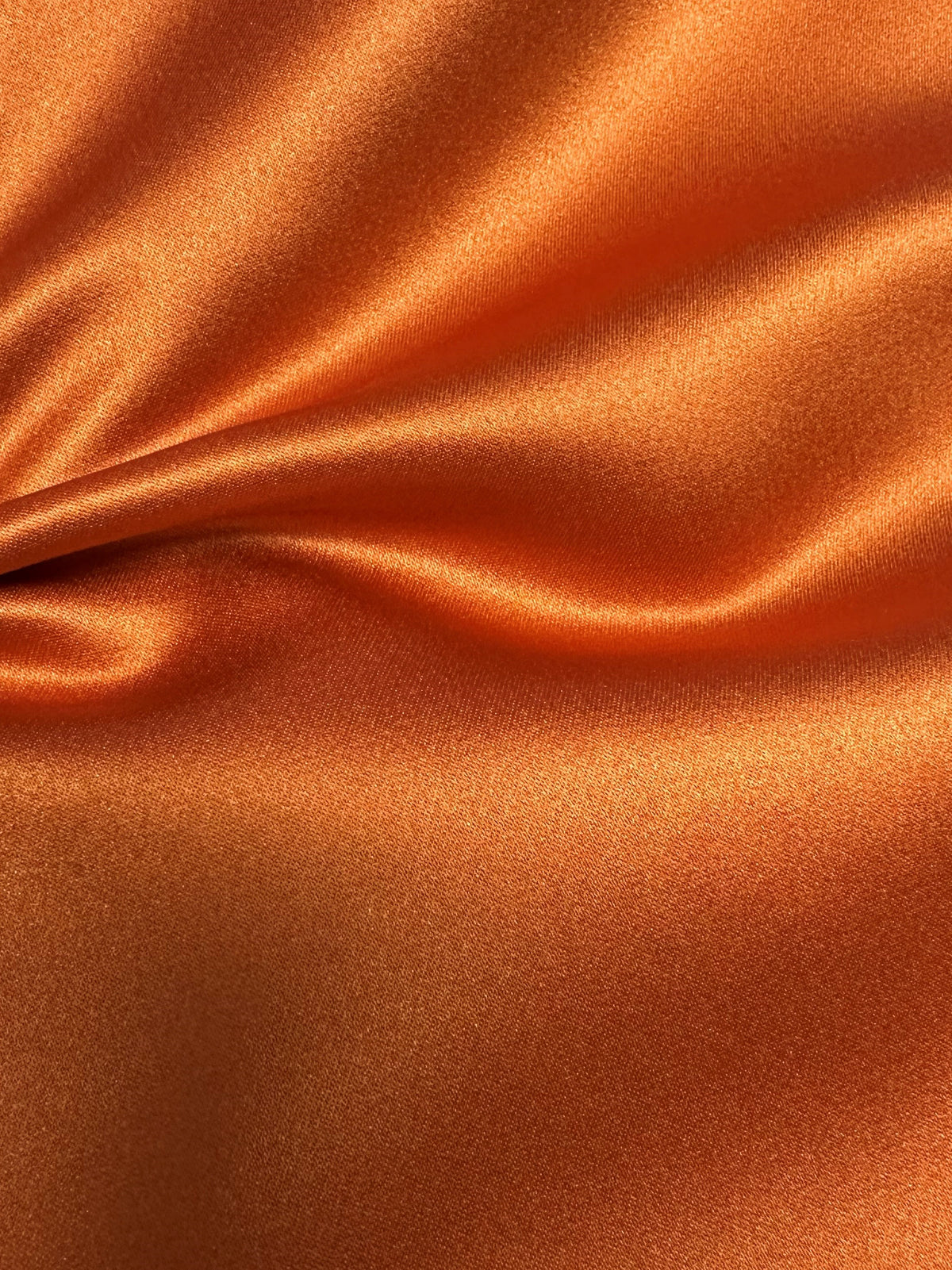 Burnt Orange Polyester Satin - Classique