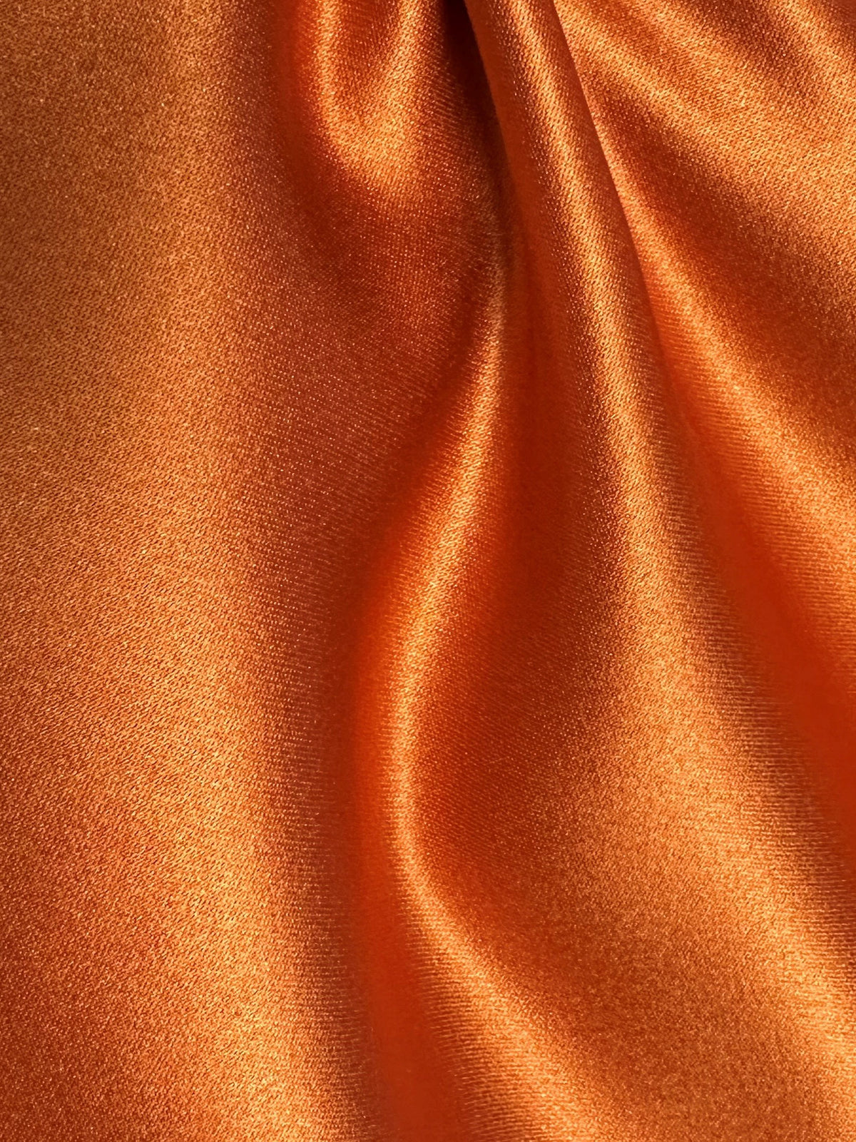 Burnt Orange Polyester Satin - Classique