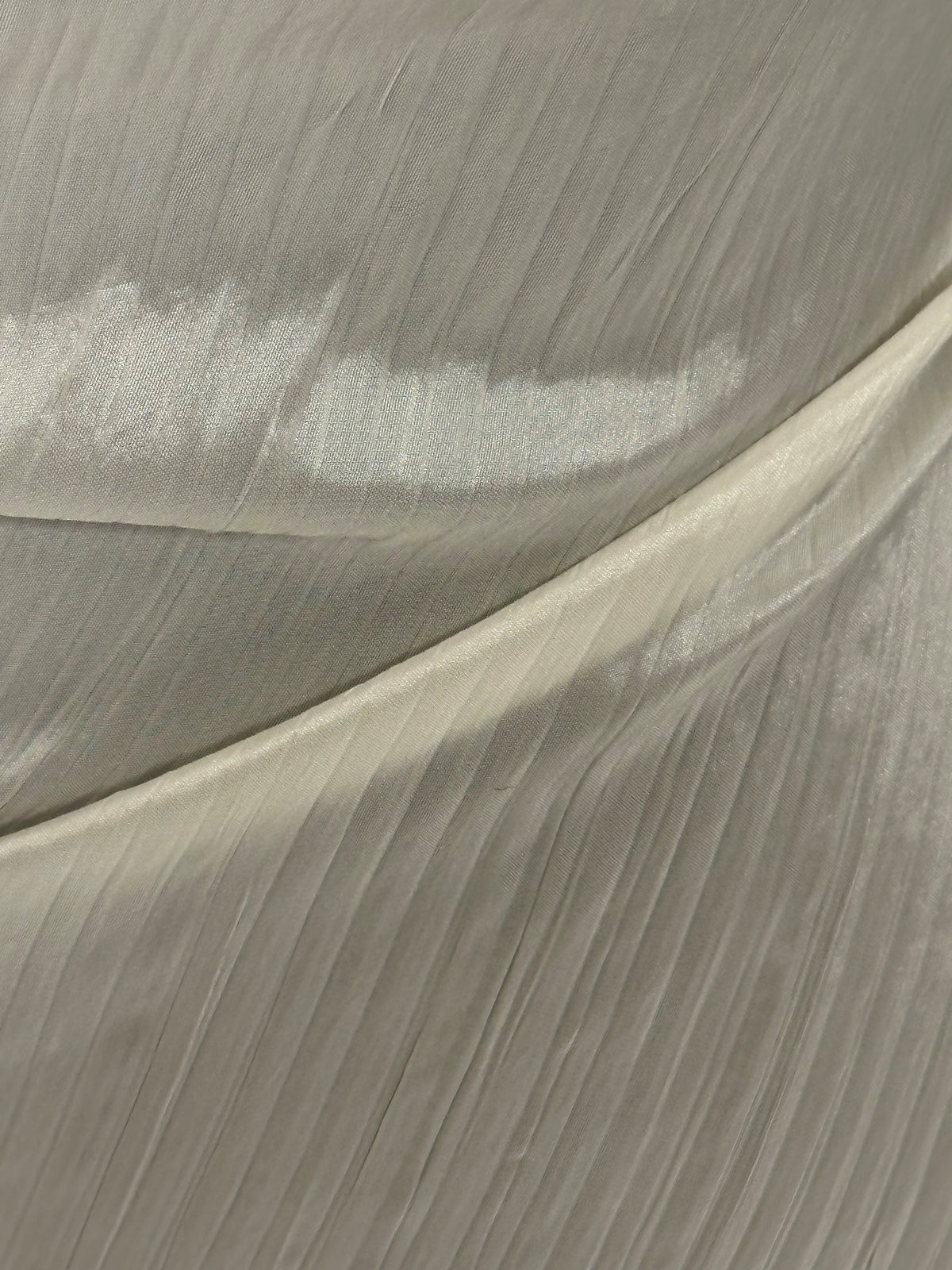Ivory Crinkled Satin - Magnitude