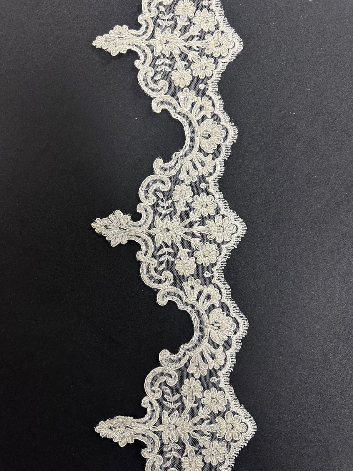 Ivory Beaded Lace Trim - Sophia