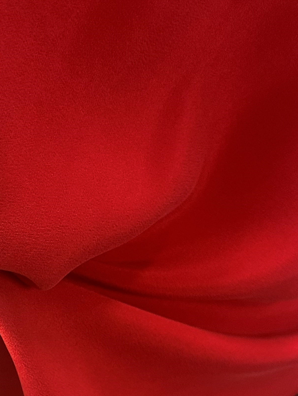 Red Silk Double Crepe - Tantalise