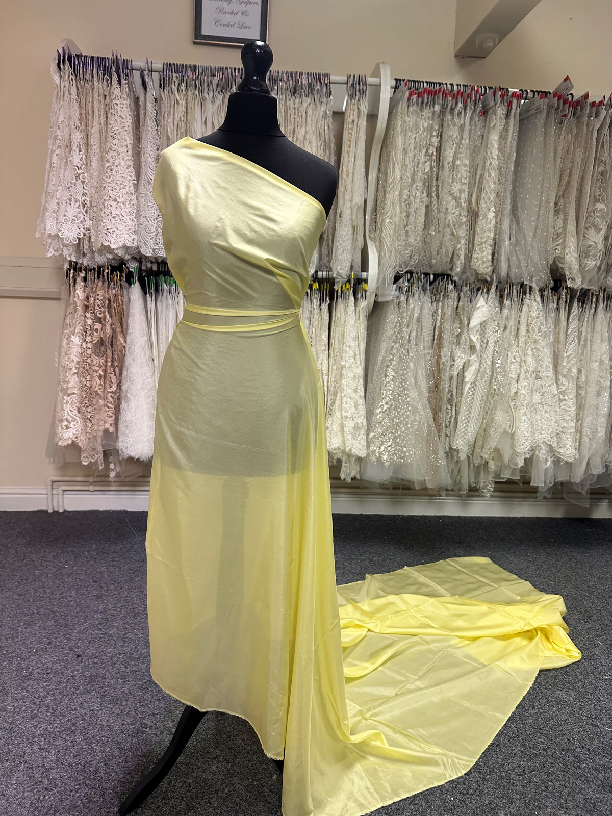 Pale Yellow Silk Habotai - Mosaic