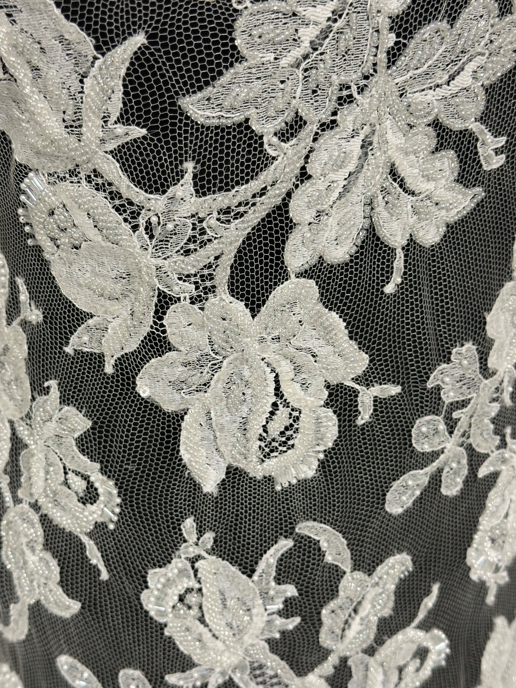 Ivory Embellished Chantilly Lace - Henri