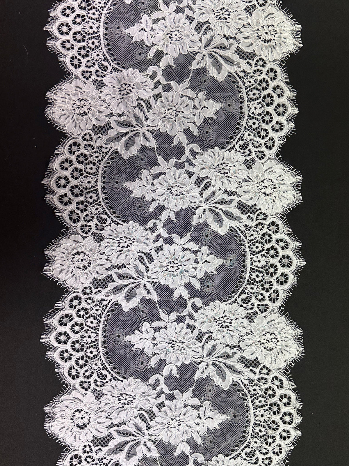 White Corded Lace Trim - Mackenzie