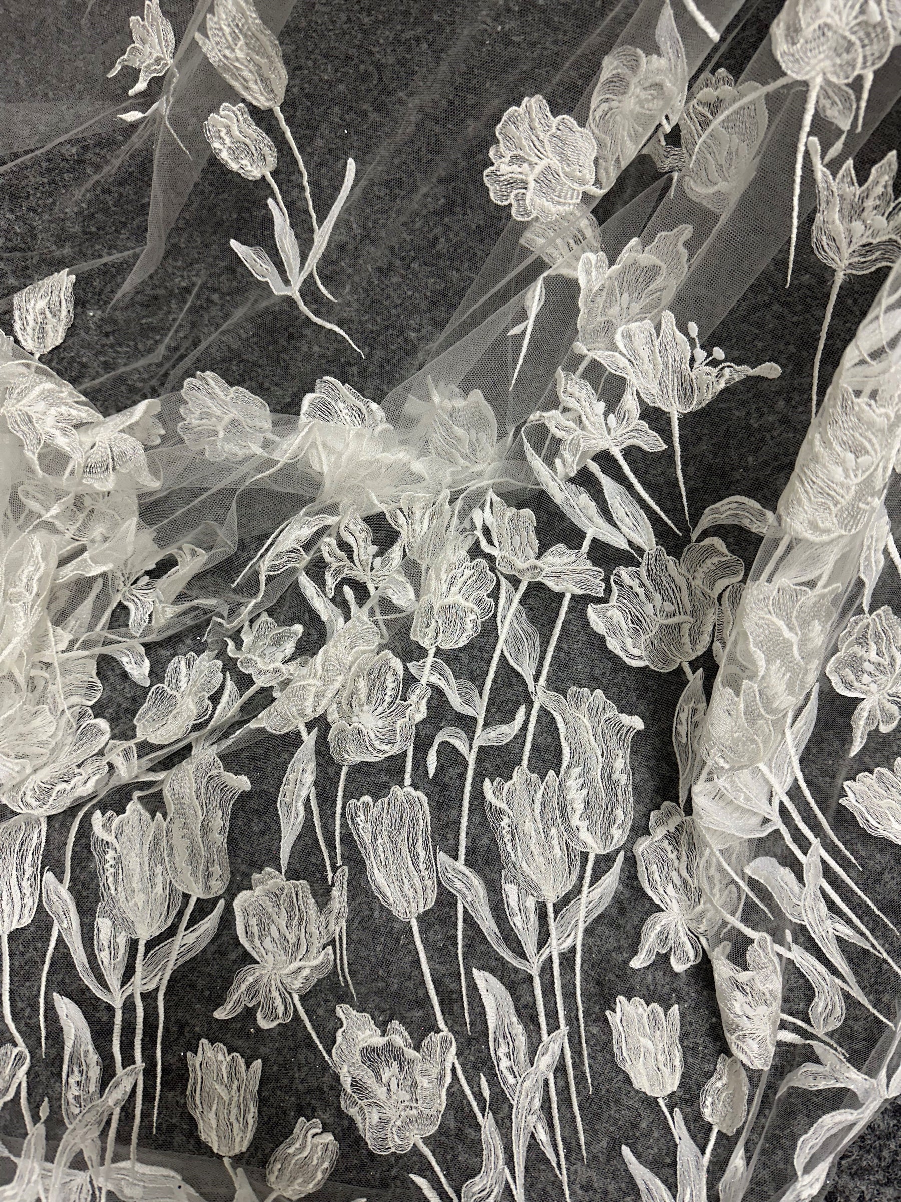 Ivory Italian Embroidered Lace - Sammie