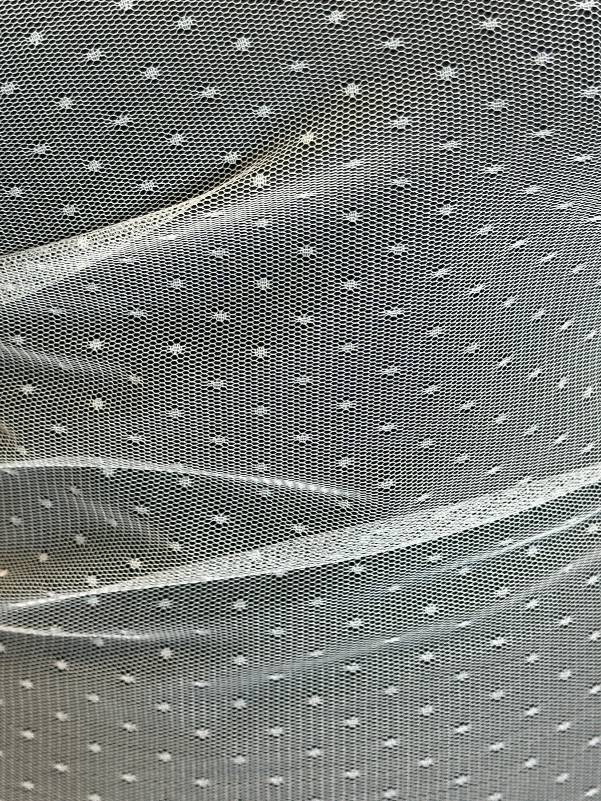 Ivory Small Spot Tulle - Pepper