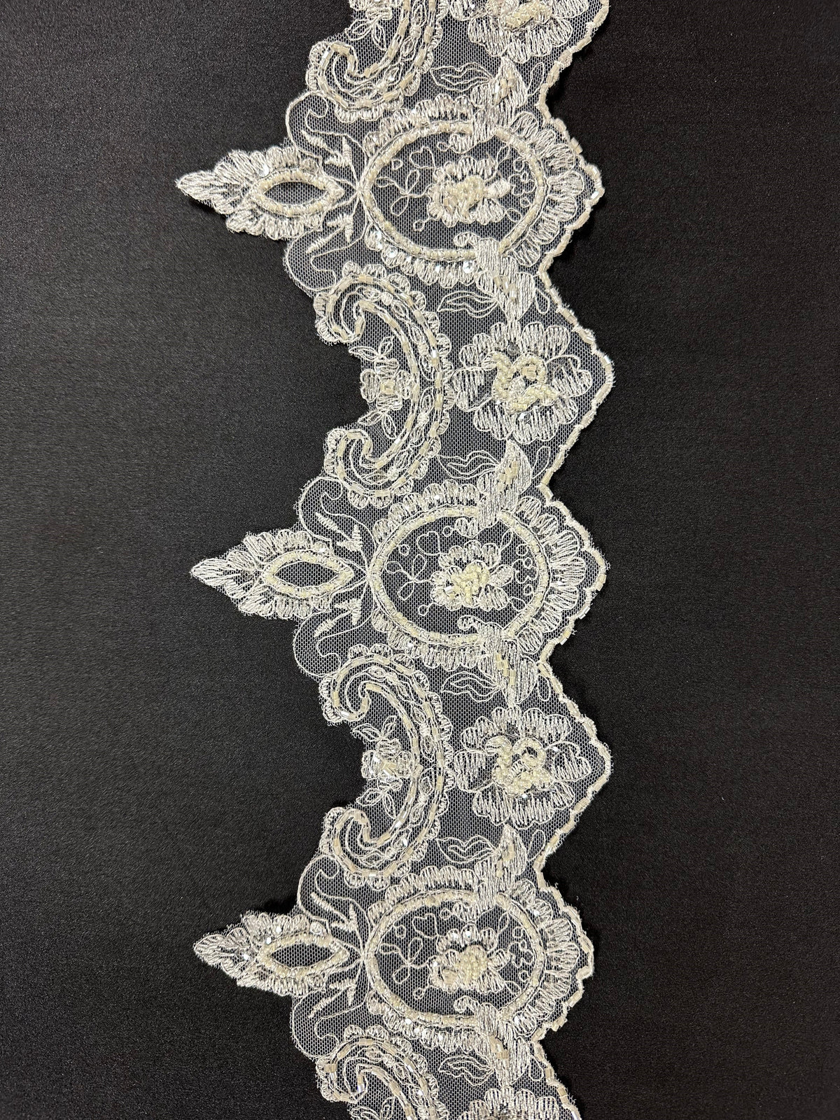 Ivory Embroidered Lace Trim - Sappy