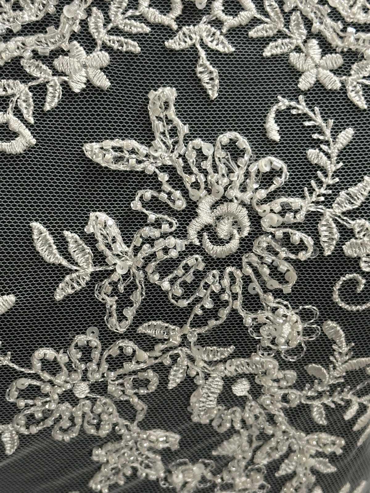 Ivory Beaded Lace - Hada