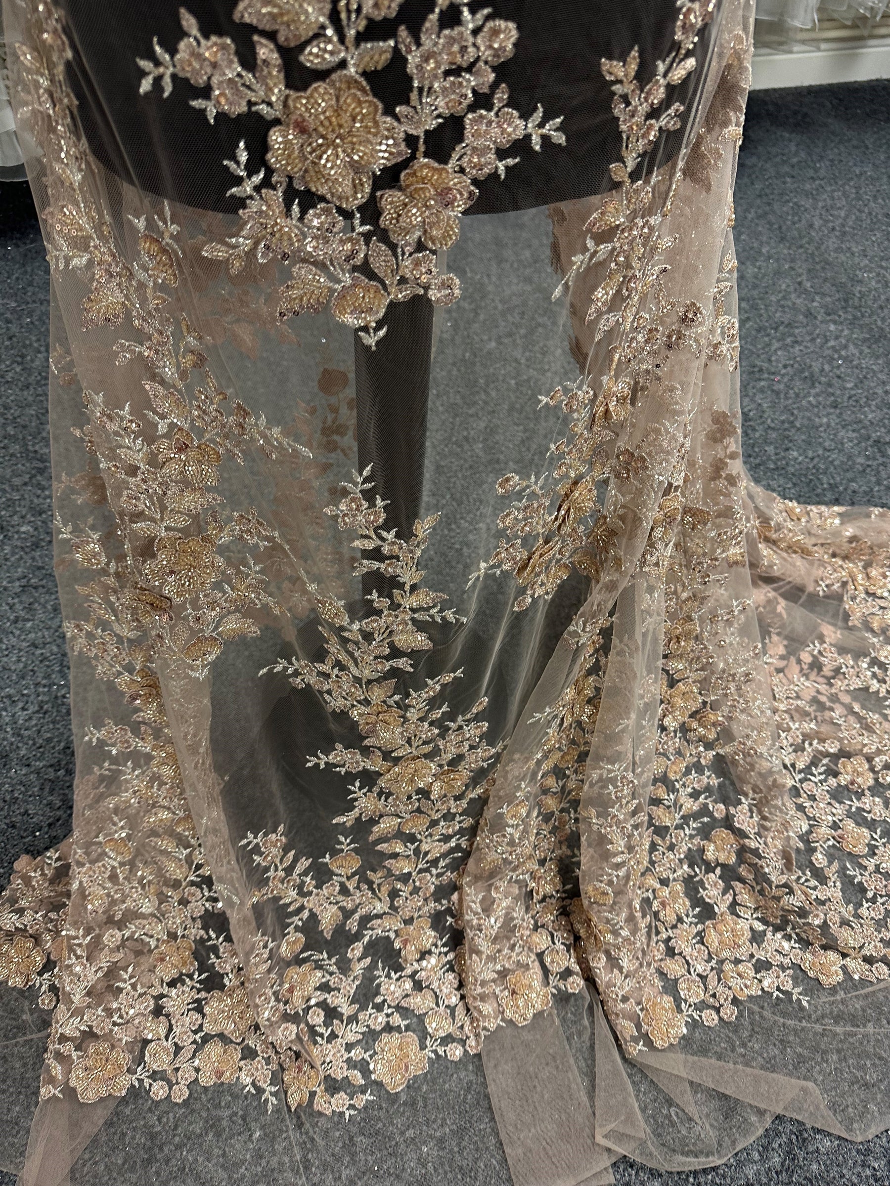 Gold Beaded Lace - Dillon