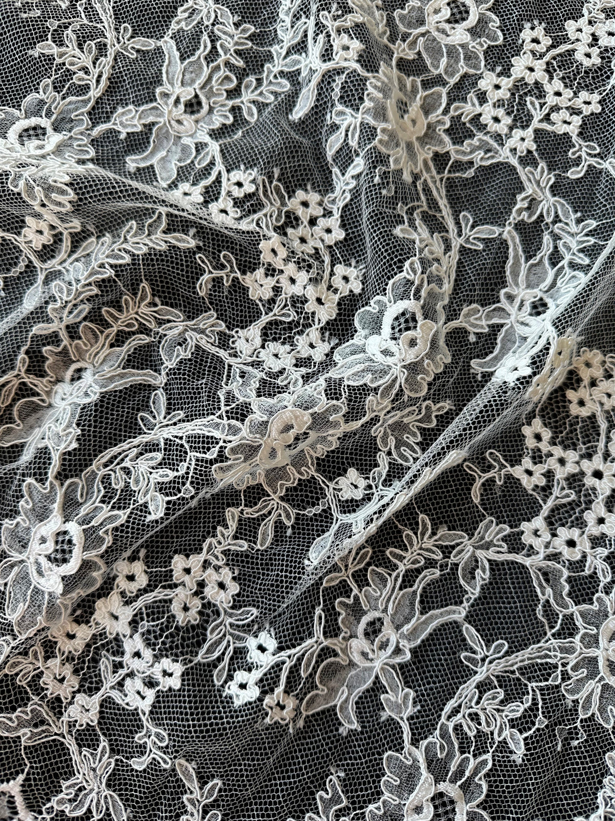 Ivory Corded Chantilly Lace - Rorie